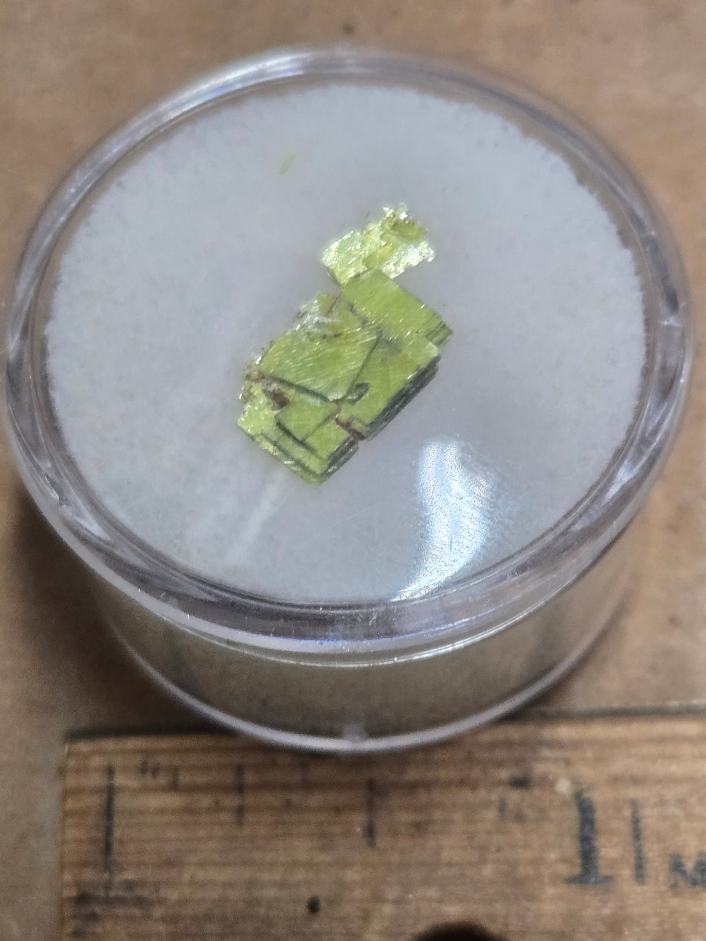 Autunite crystal