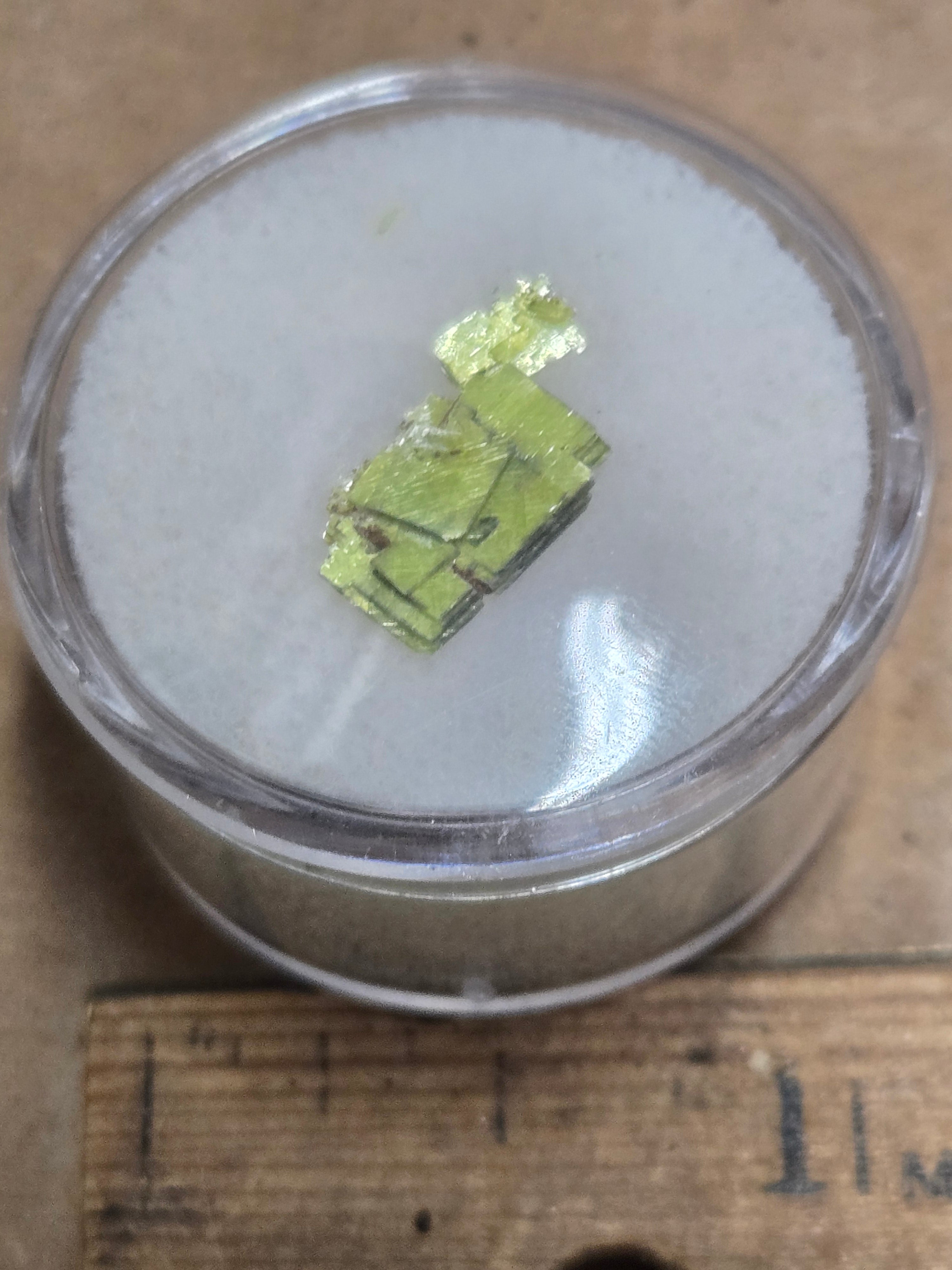 Autunite crystal