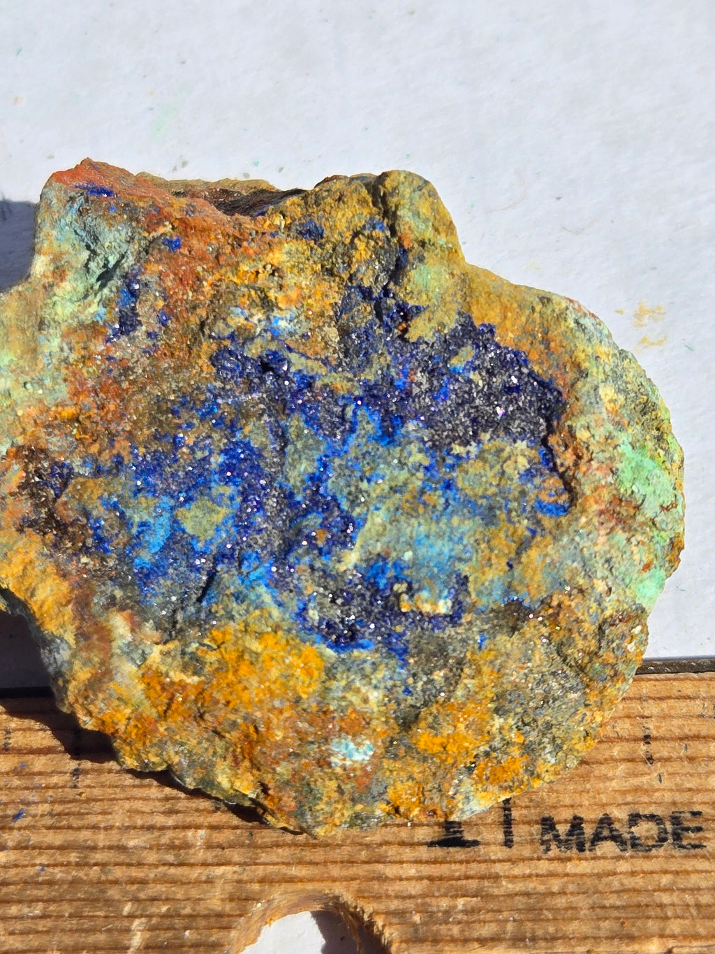 Azurite w possible clinoclase