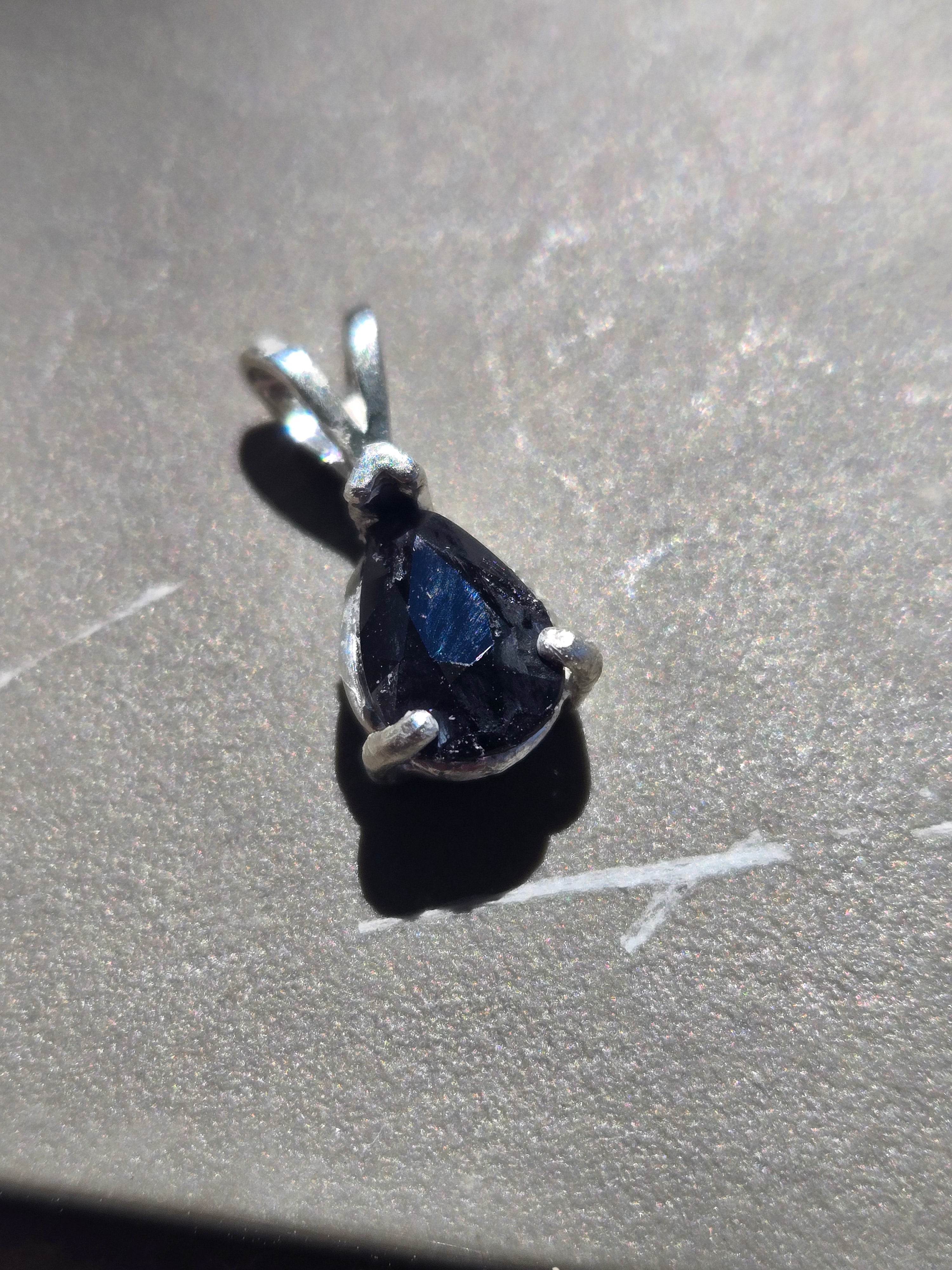 Spinel pear pendant