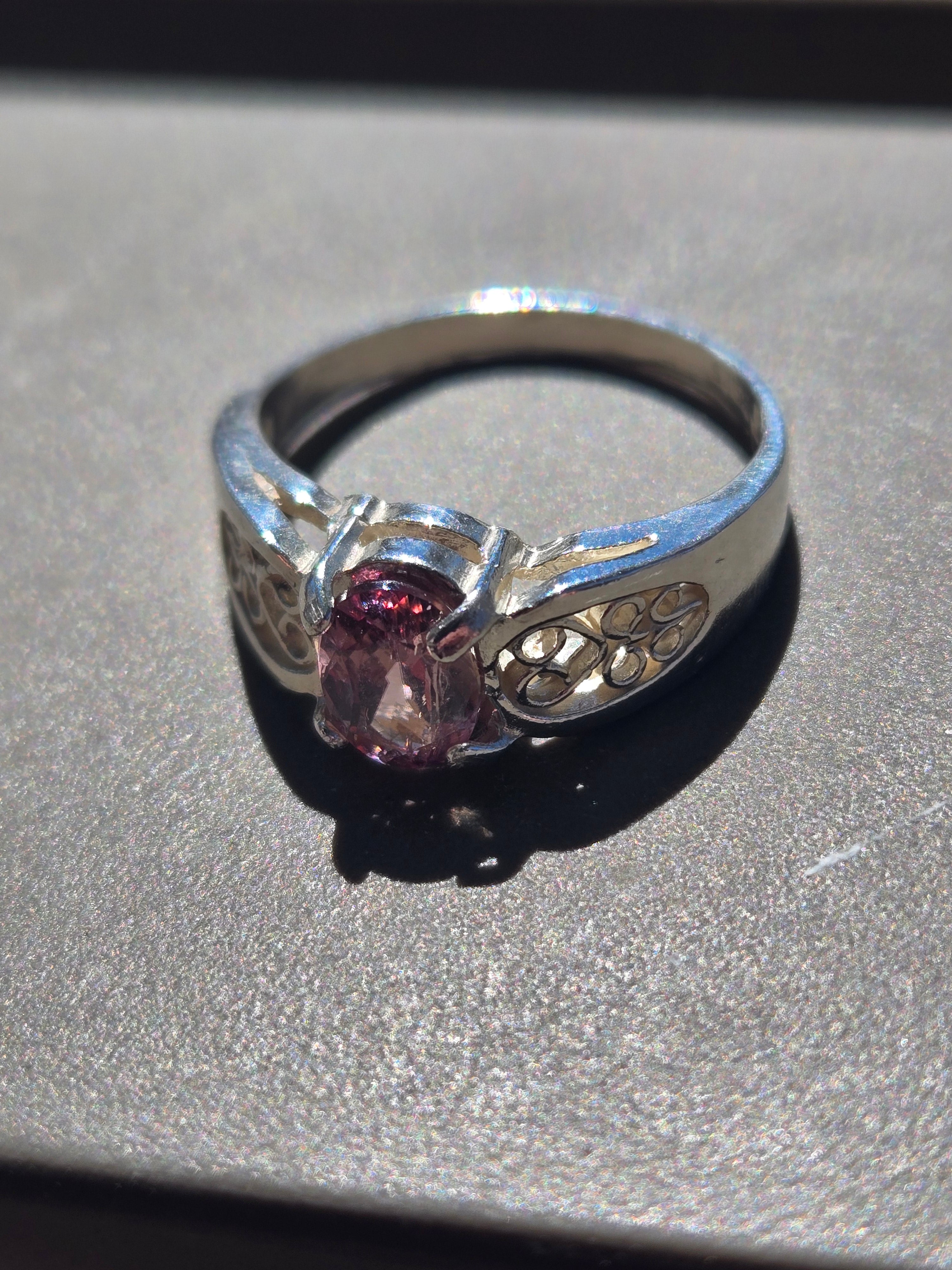 Color change Diaspore Filgree ring
