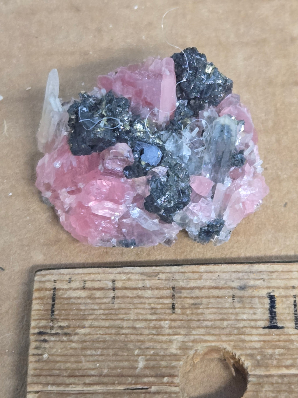 Rhodochrosite with tetrahedrite