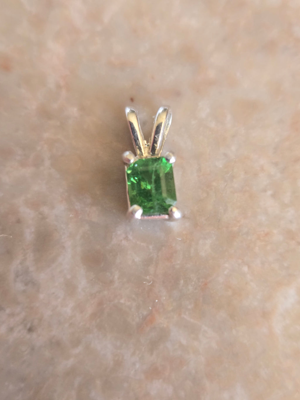 Tsavorite garnet pendant