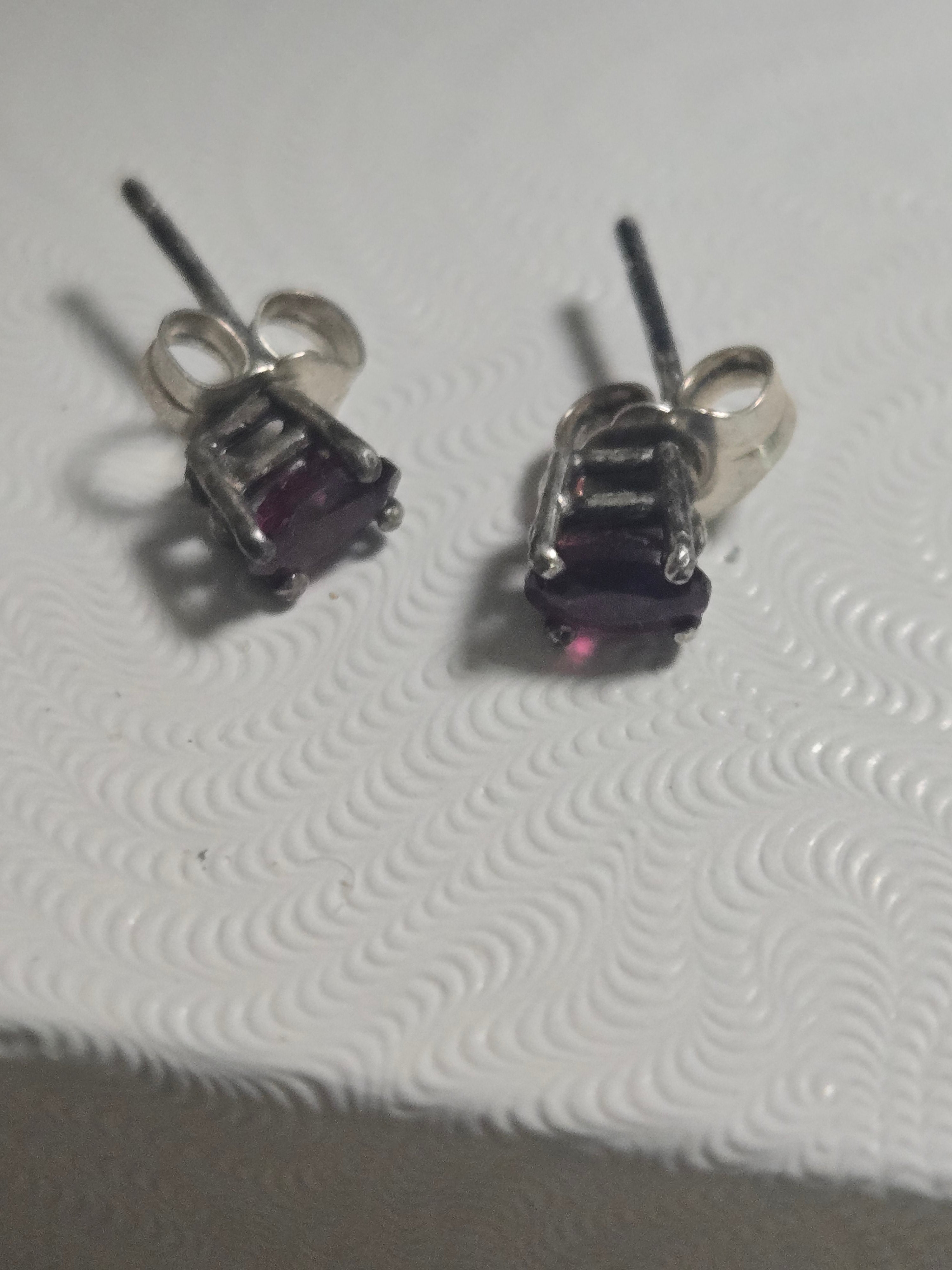 Rhodolite garnet earrings