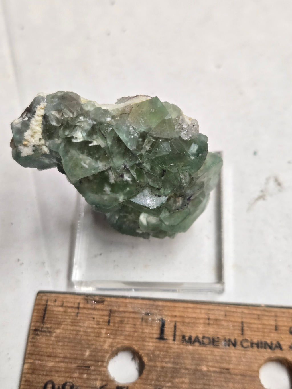 Fluorite with aquamarine