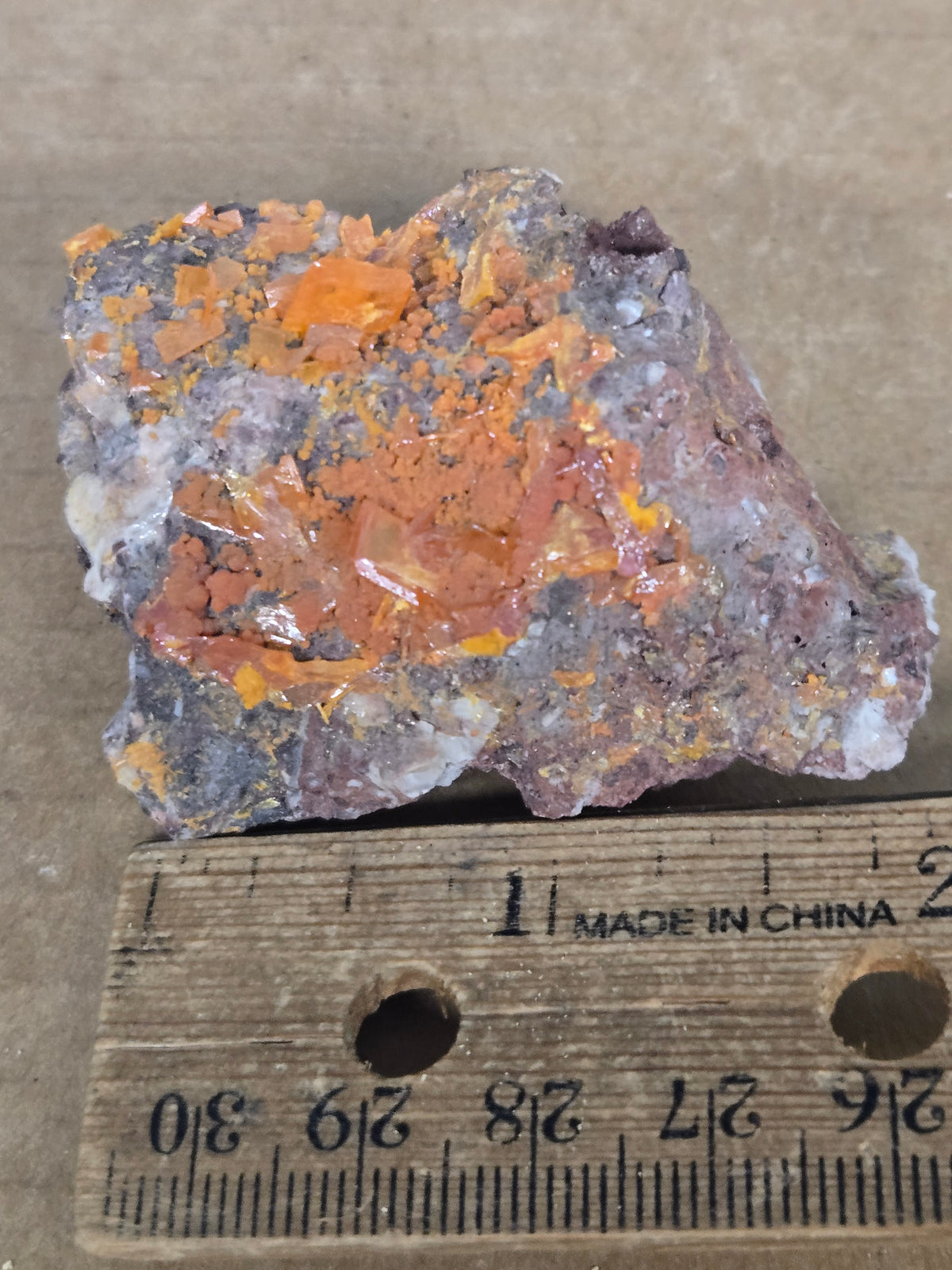 Wulfenite with mimetite