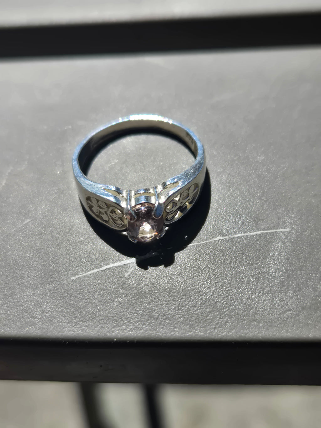 Color change Diaspore Filgree ring