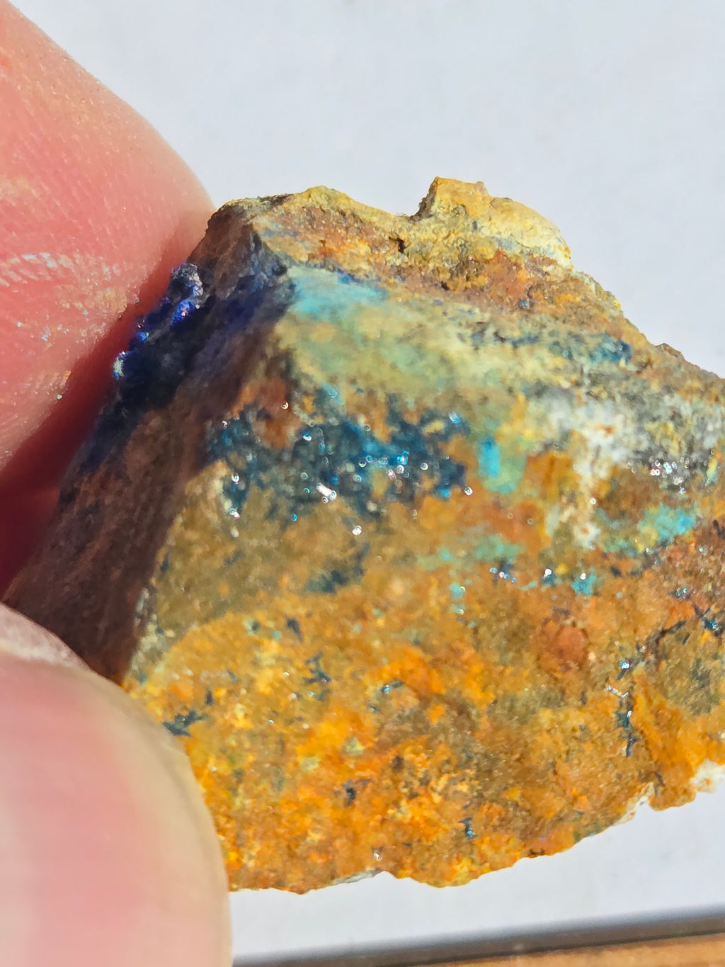 Azurite w possible clinoclase