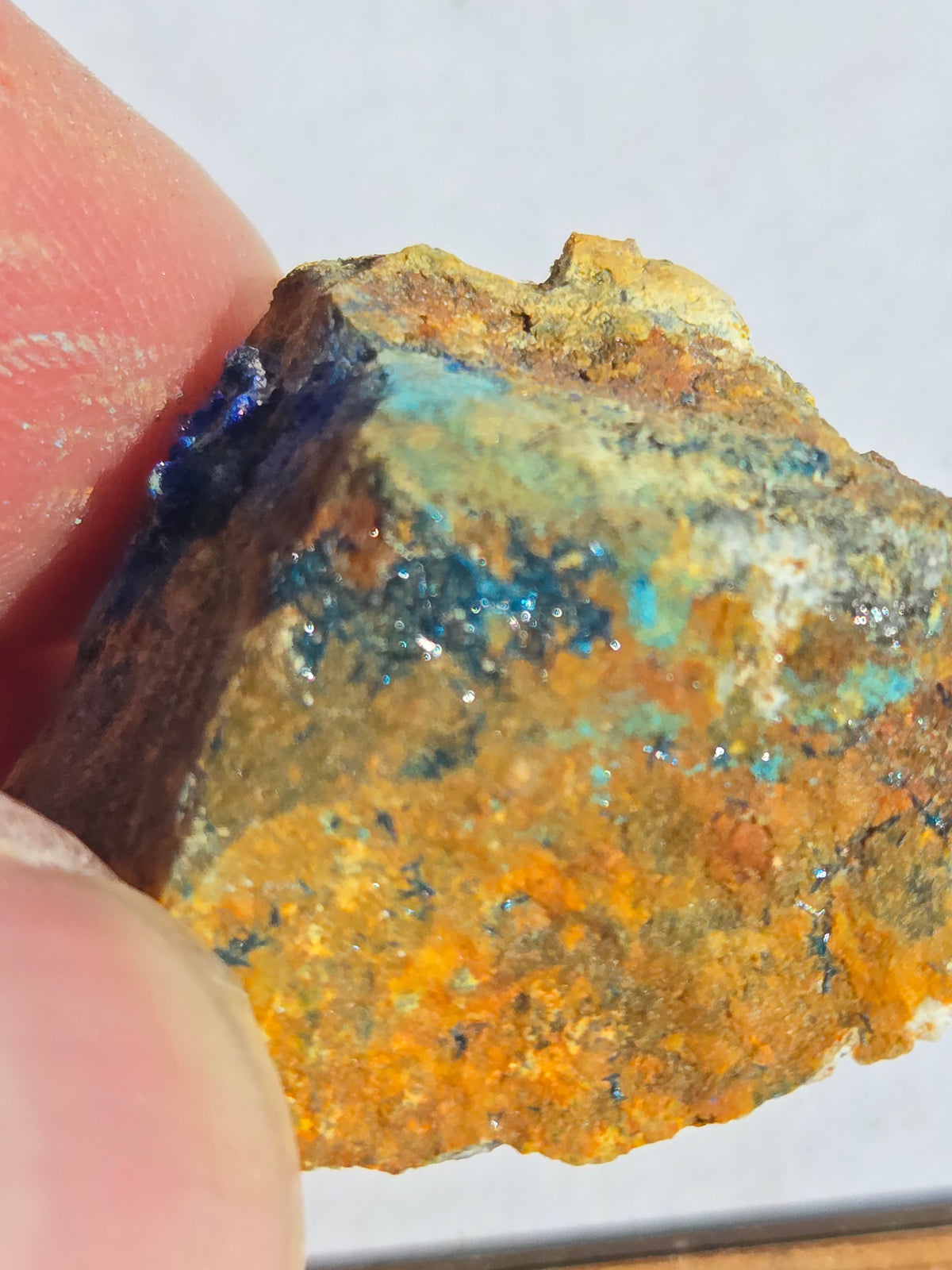 Azurite w possible clinoclase