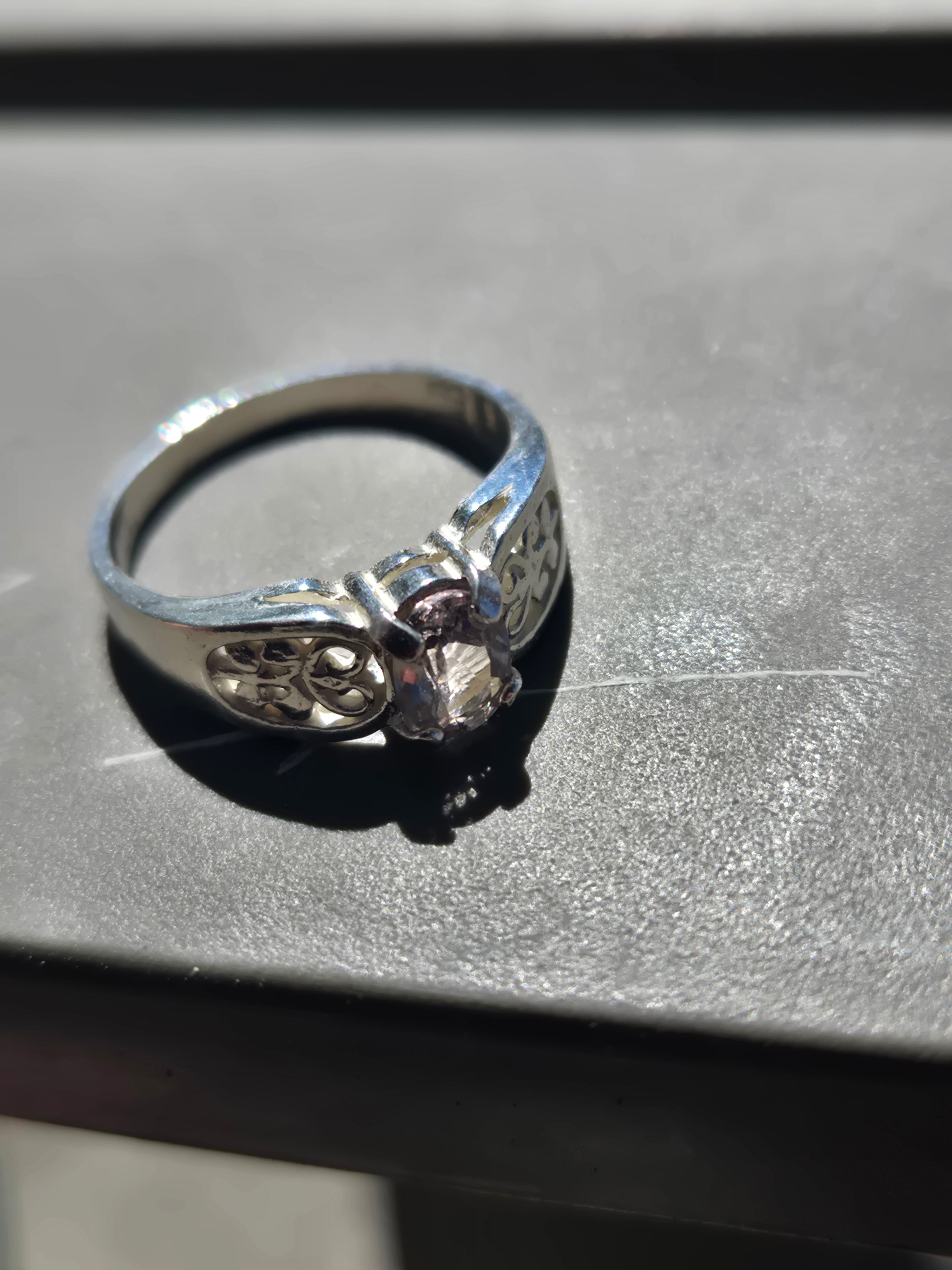 Color change Diaspore Filgree ring