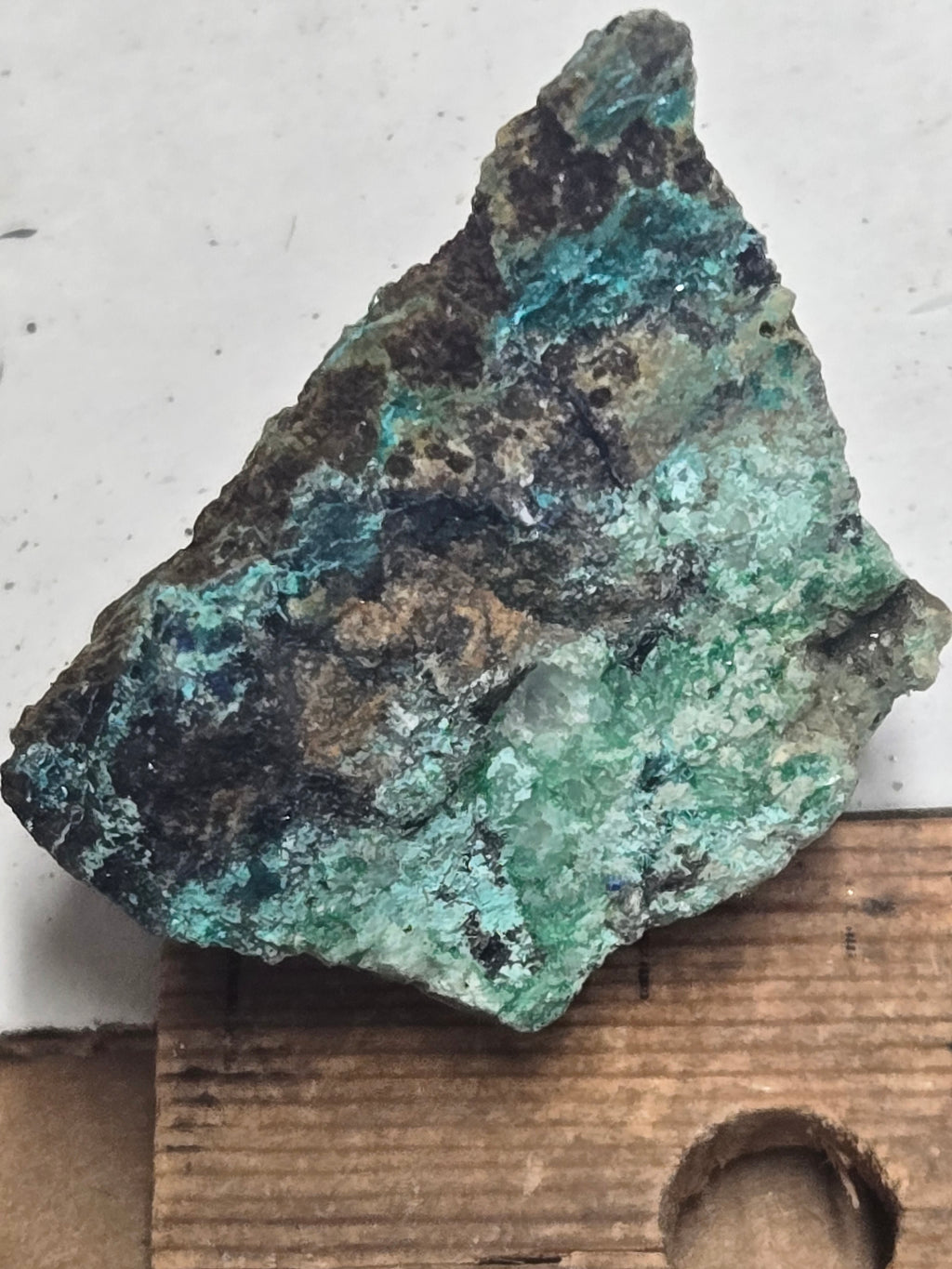Tyrolite with tennantite azurite