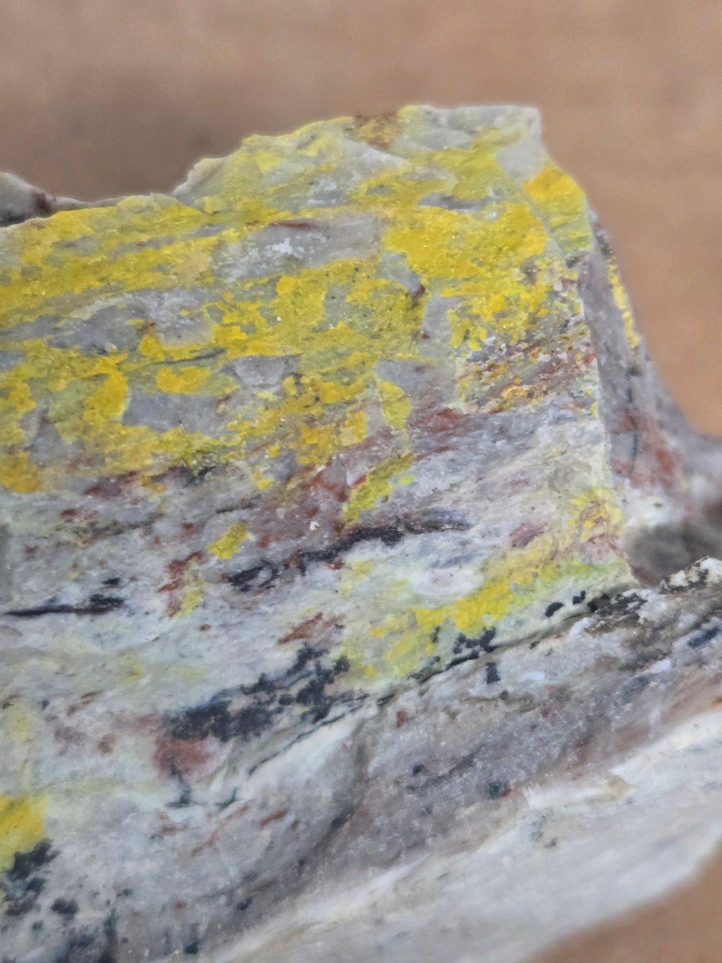 Carnotite weeksite specimen