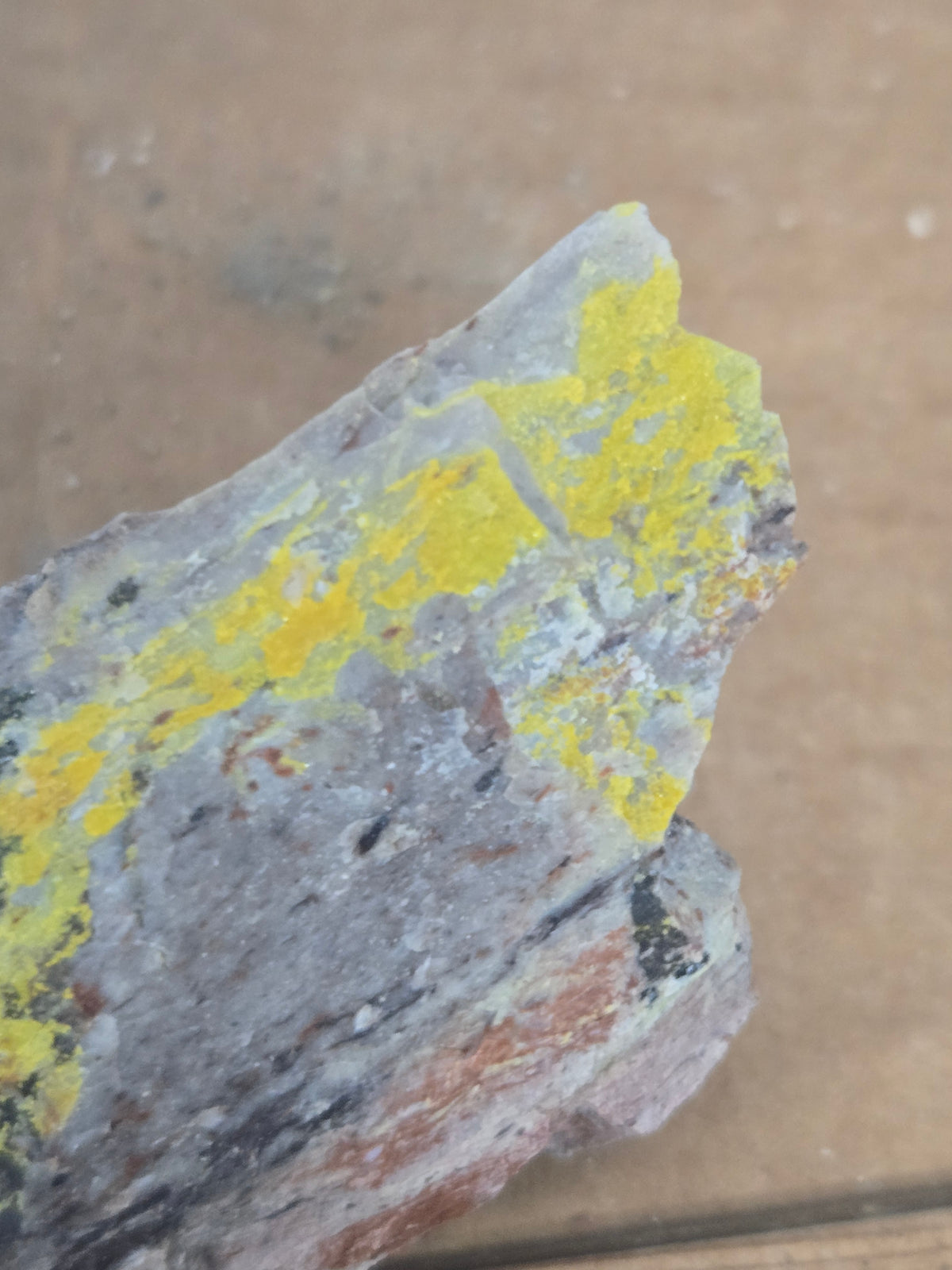 Carnotite weeksite specimen