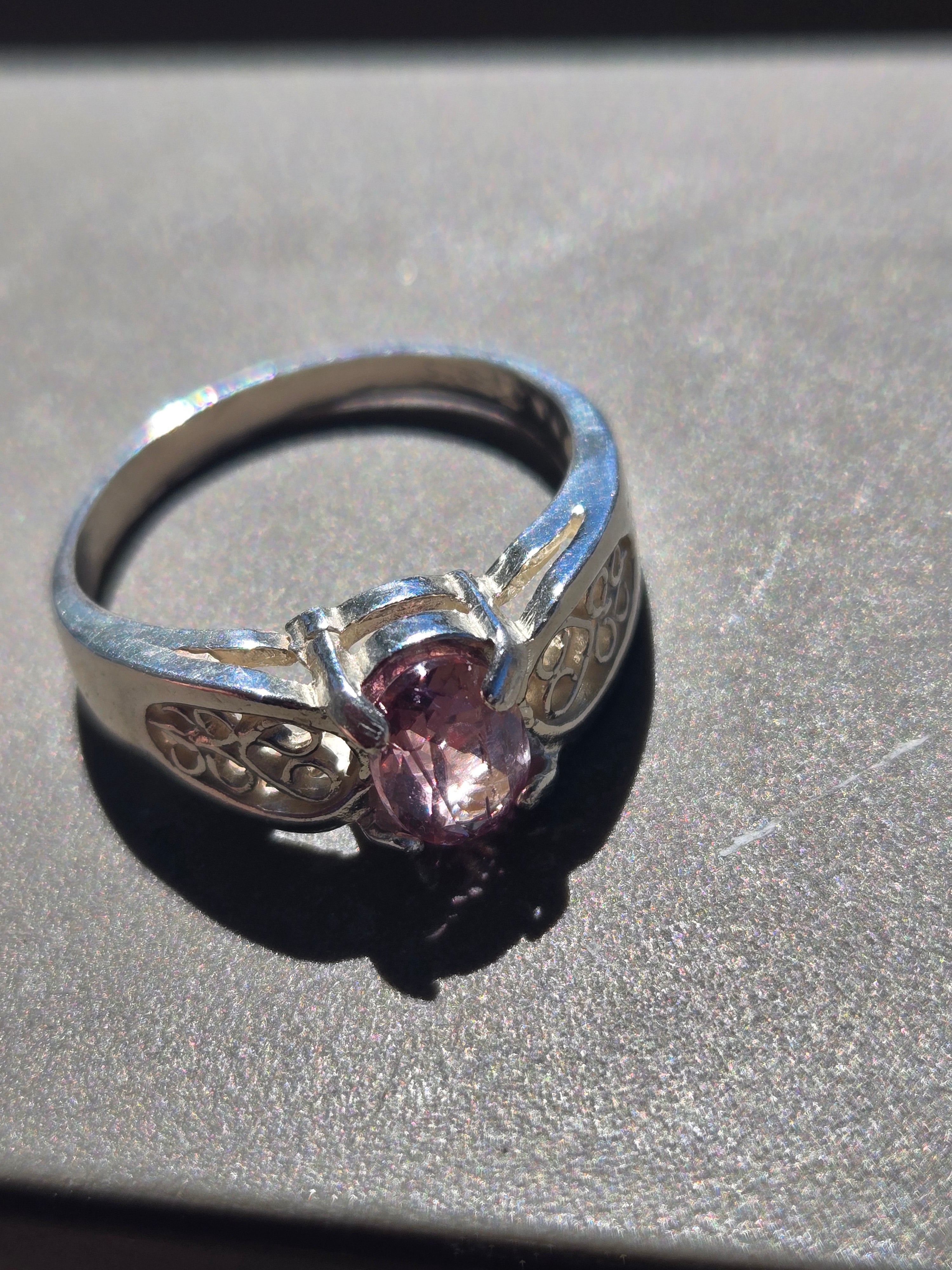 Color change Diaspore Filgree ring