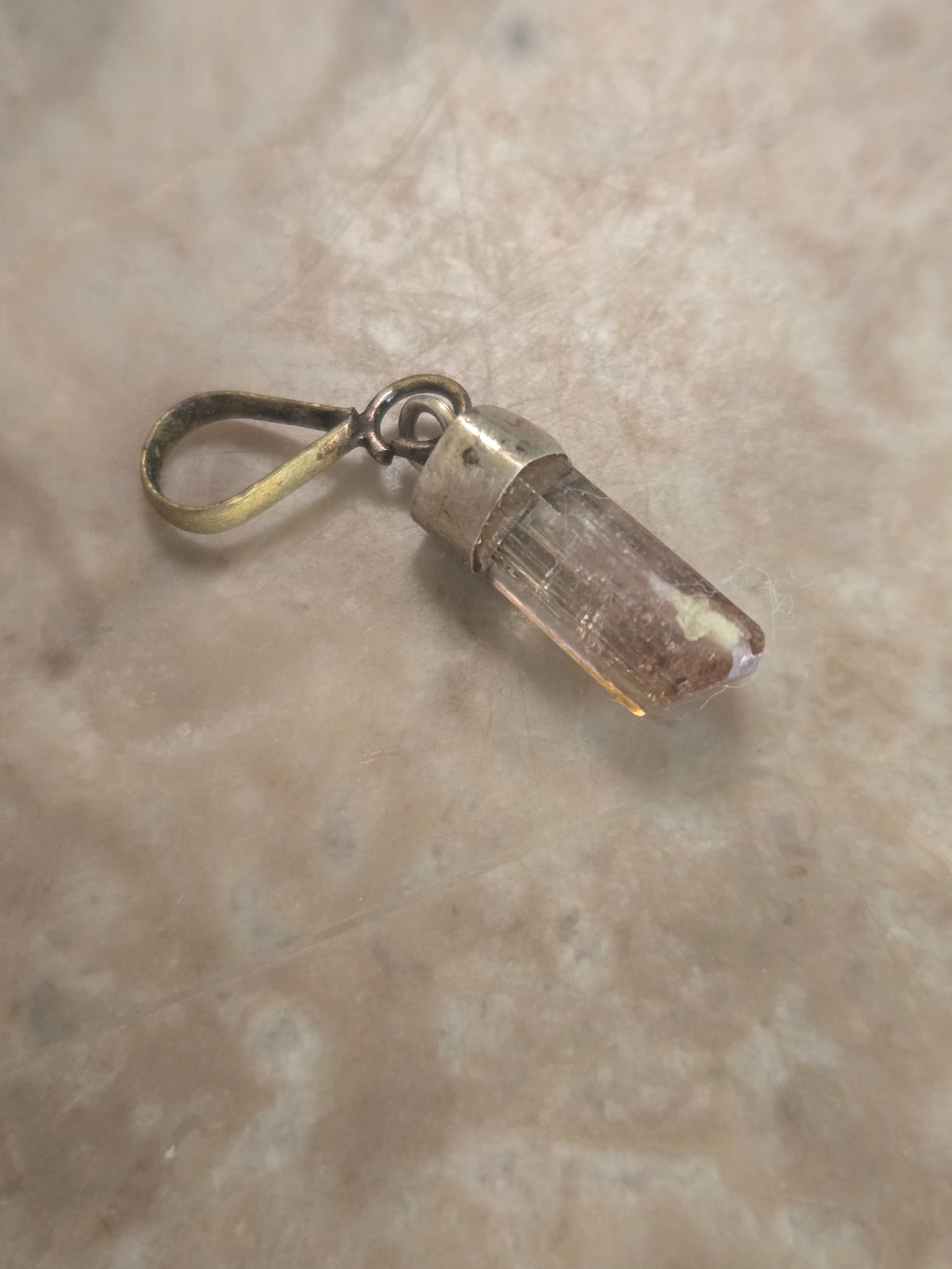 Pink Tourmaline crystal Pendant