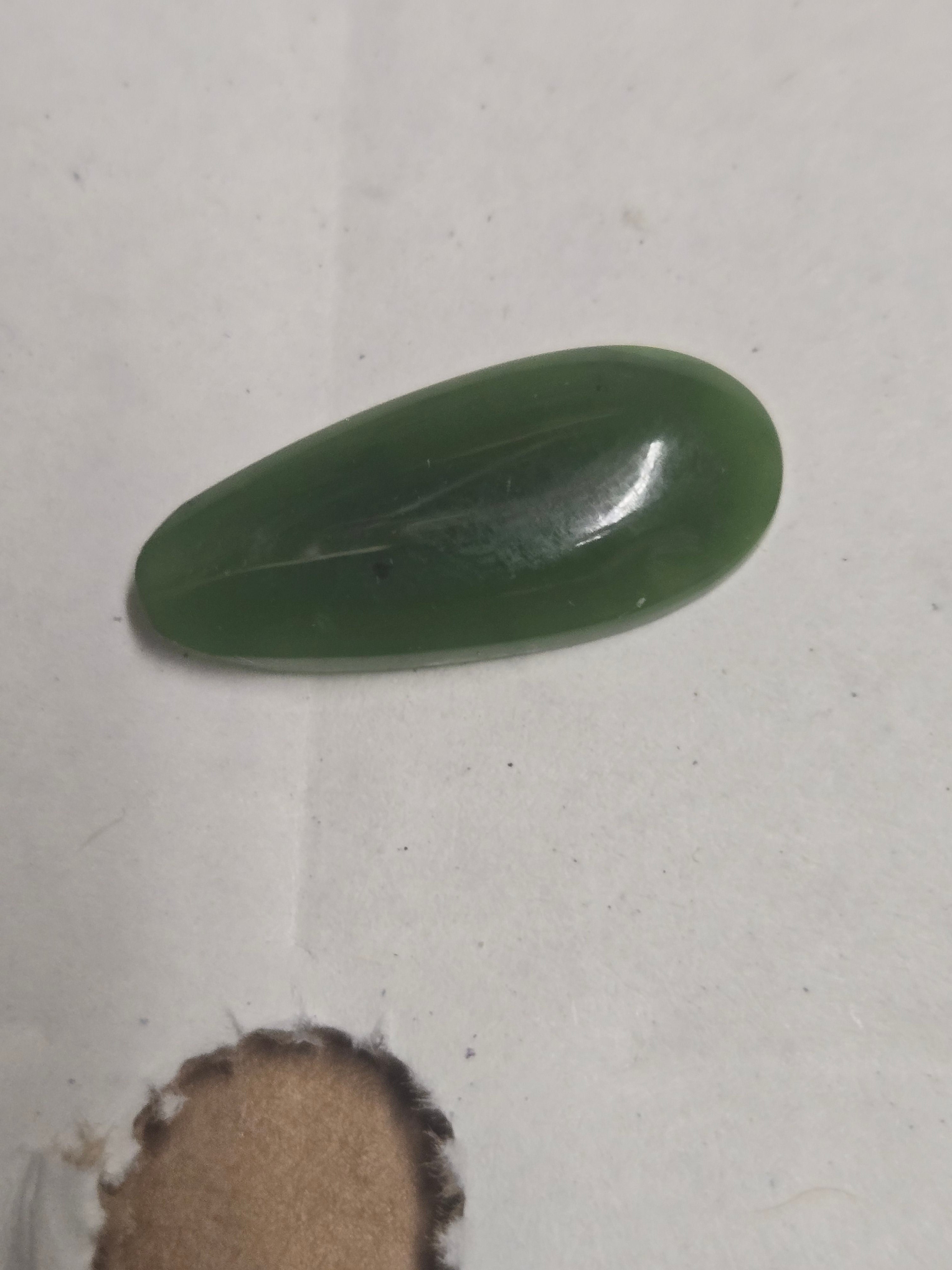 Nephrite jade cabochon