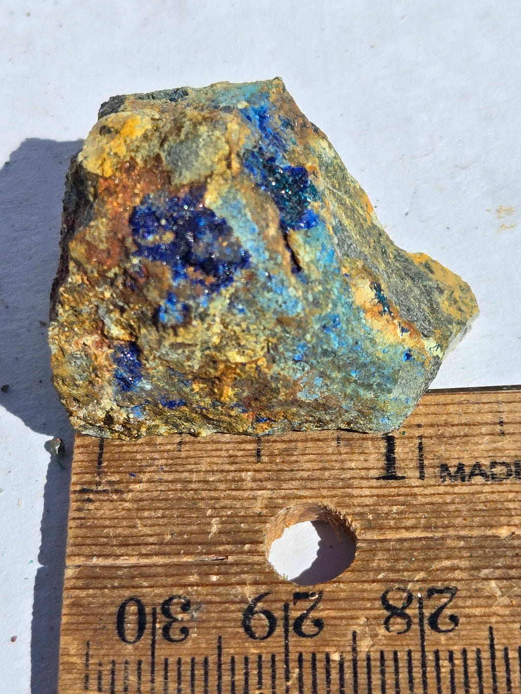 Azurite w possible clinoclase