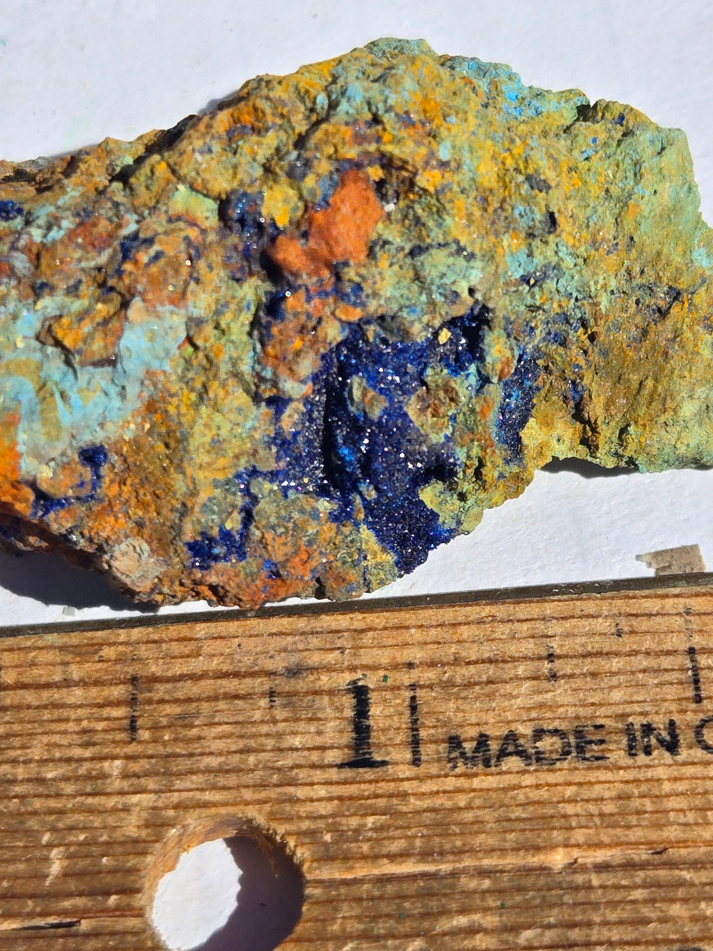 Azurite w possible clinoclase