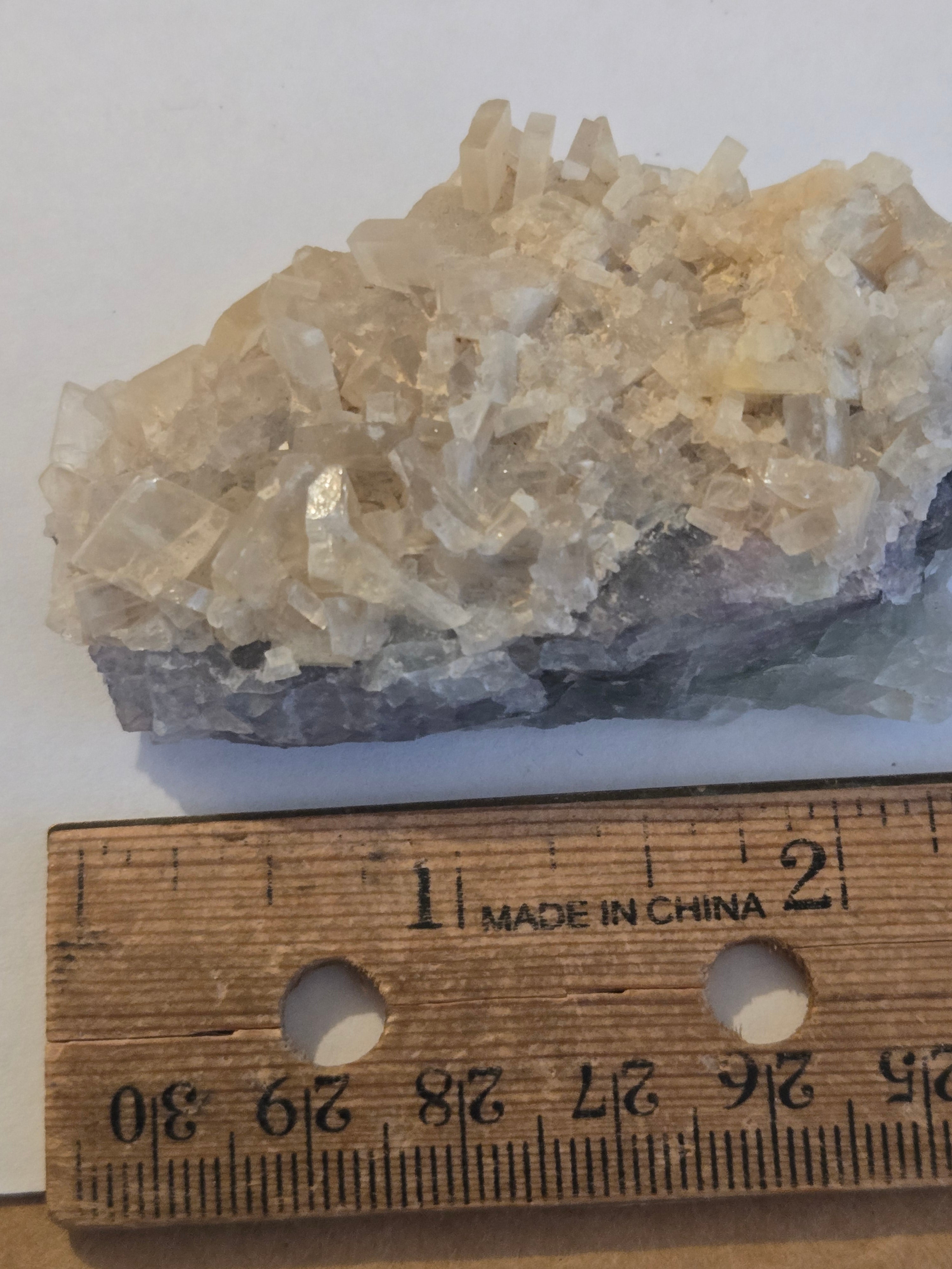 Barite on fluorite