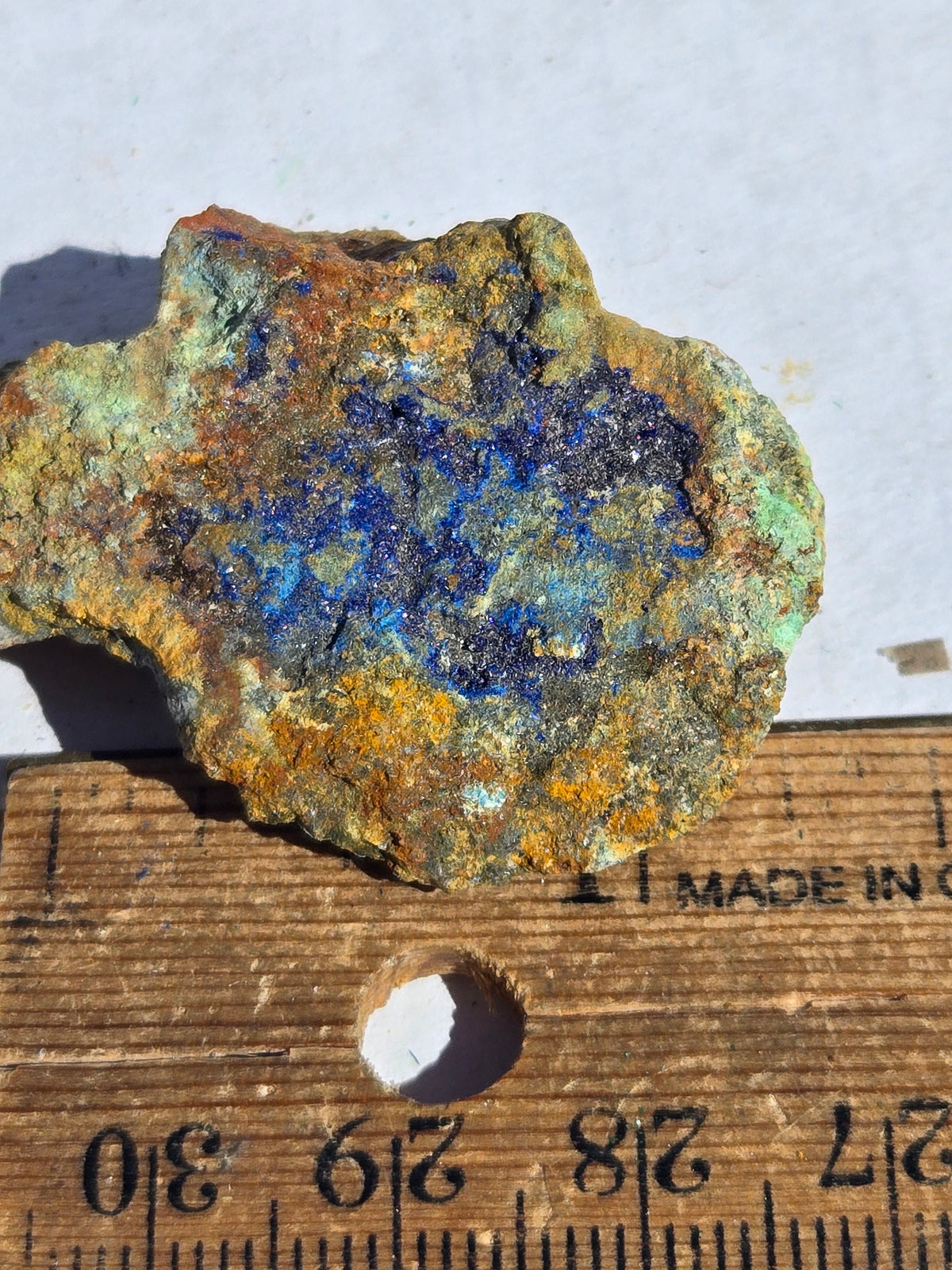 Azurite w possible clinoclase