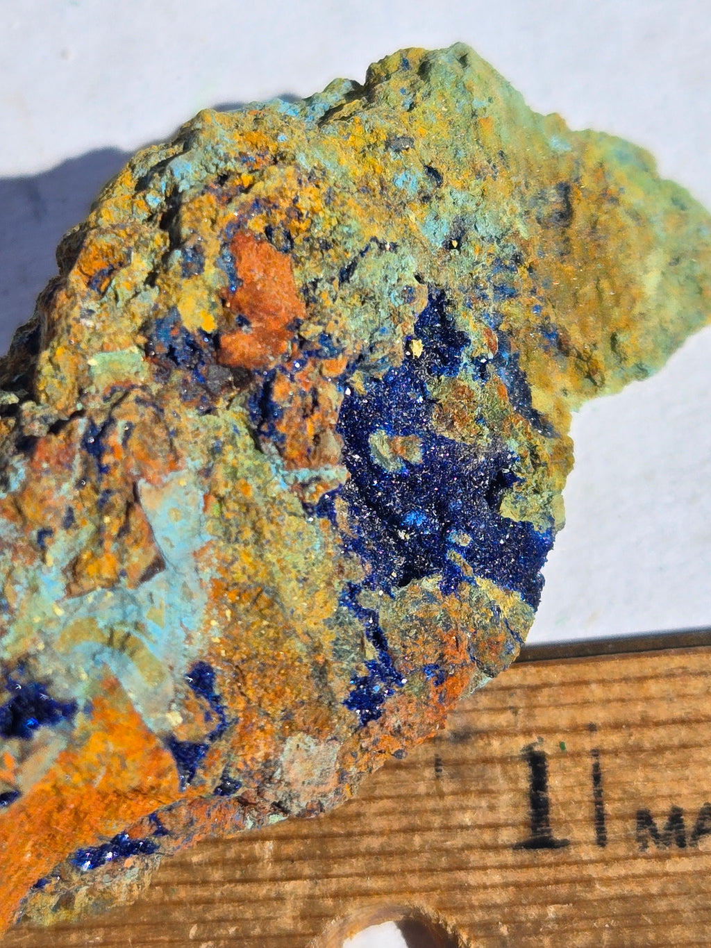 Azurite w possible clinoclase