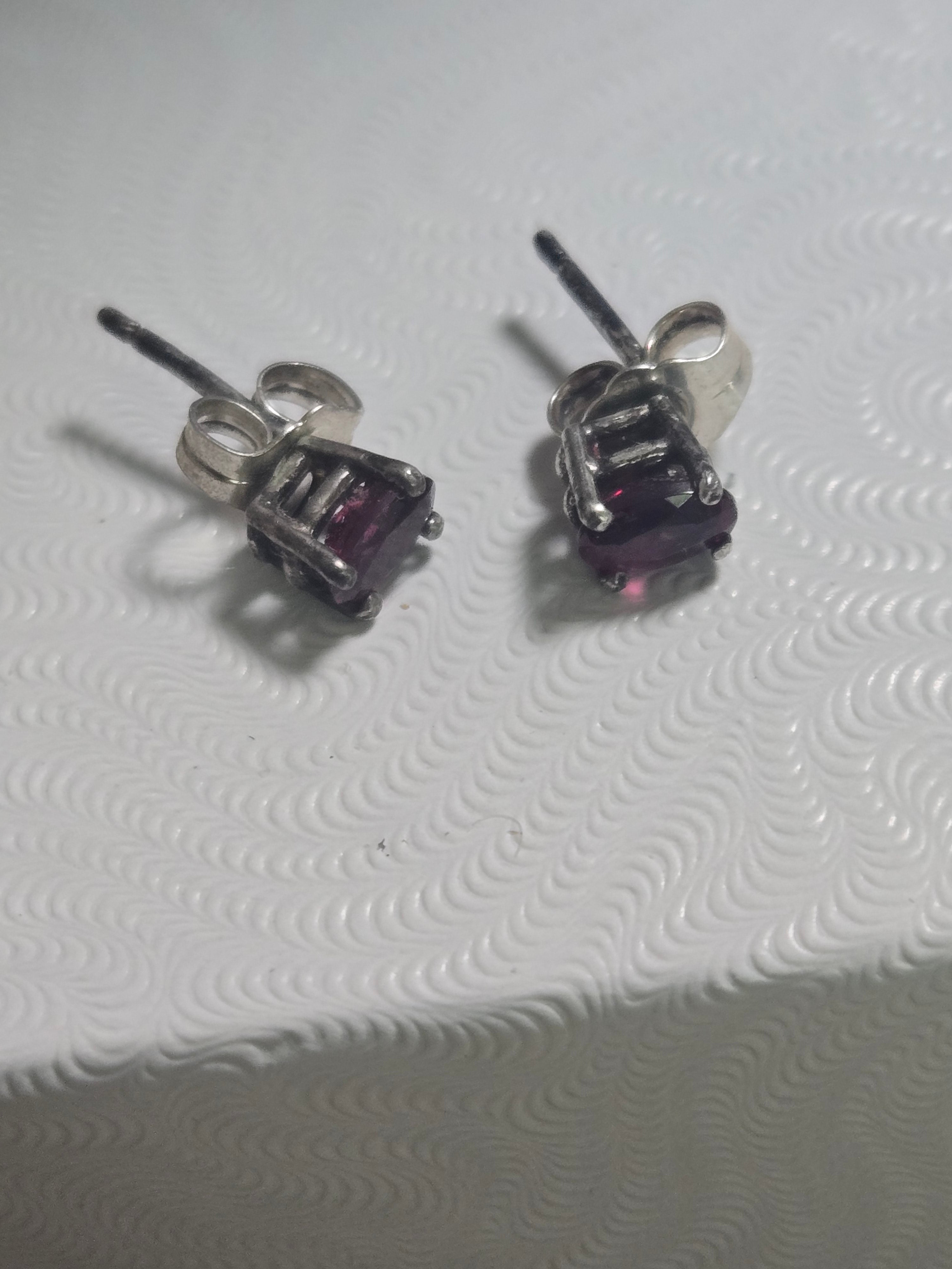 Rhodolite garnet earrings