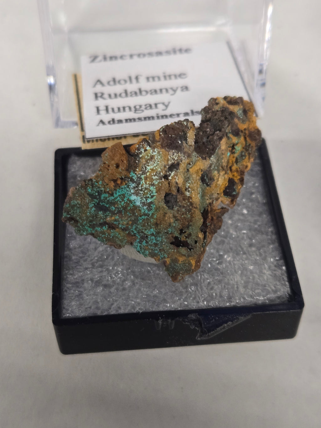 Zincrosasite specimen