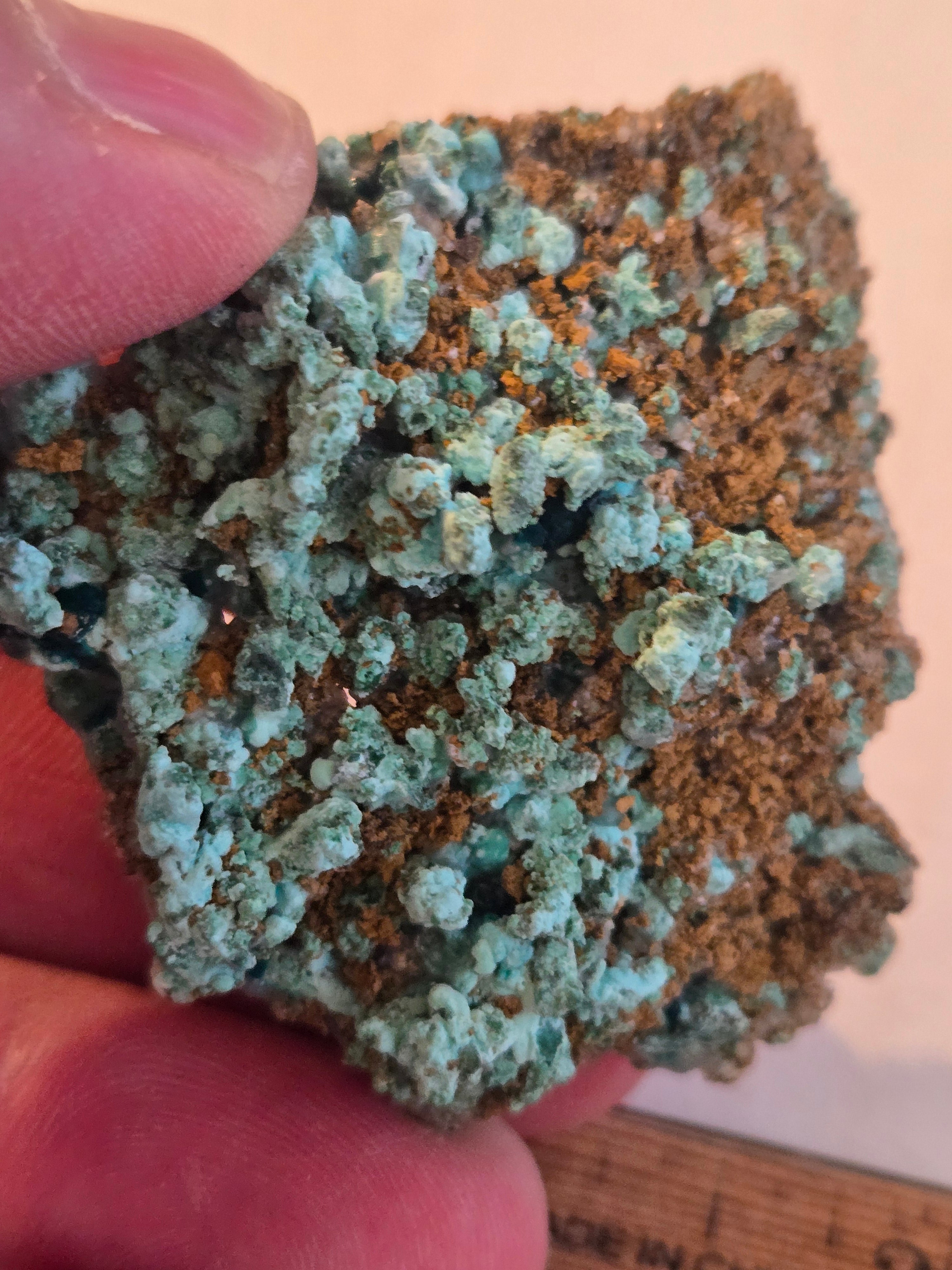 Rosasite with calcite