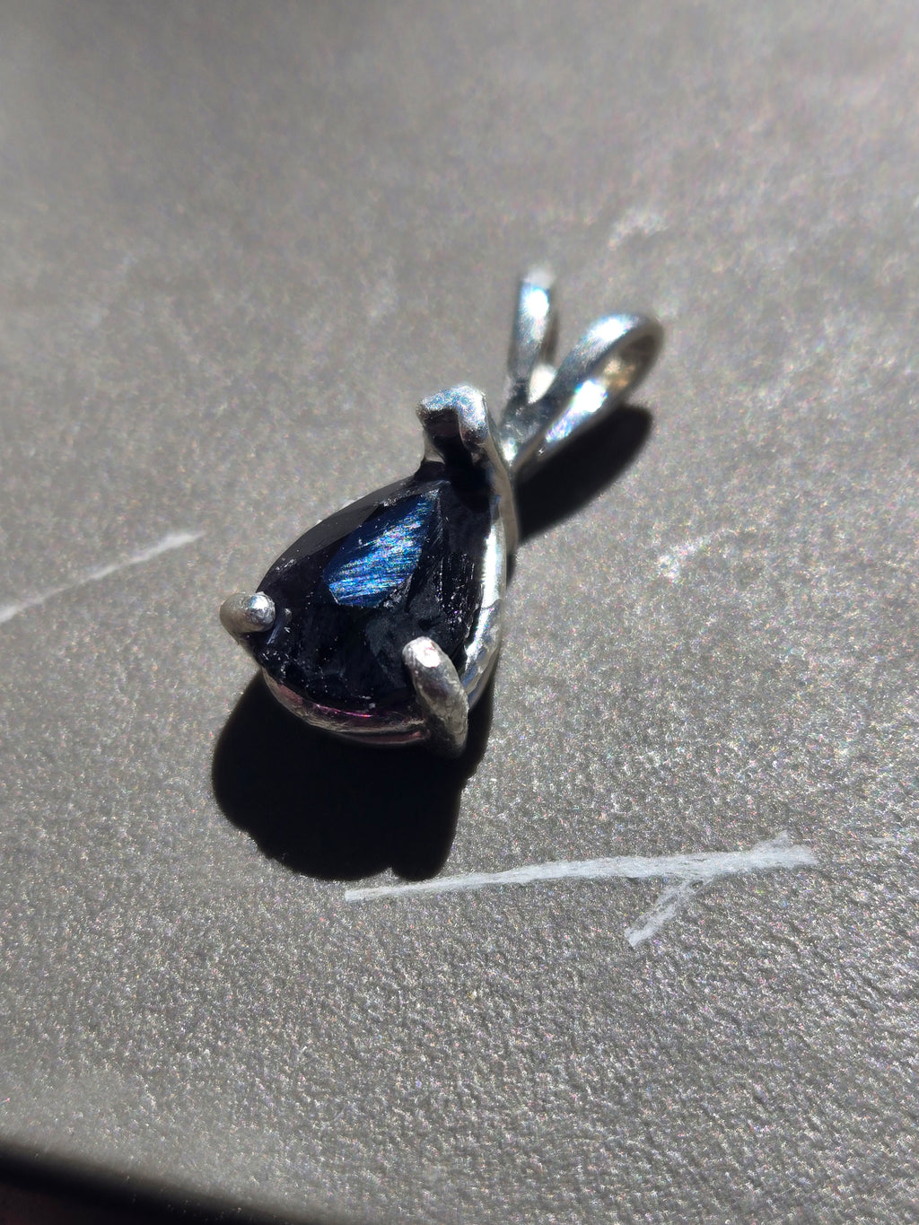 Spinel pear pendant