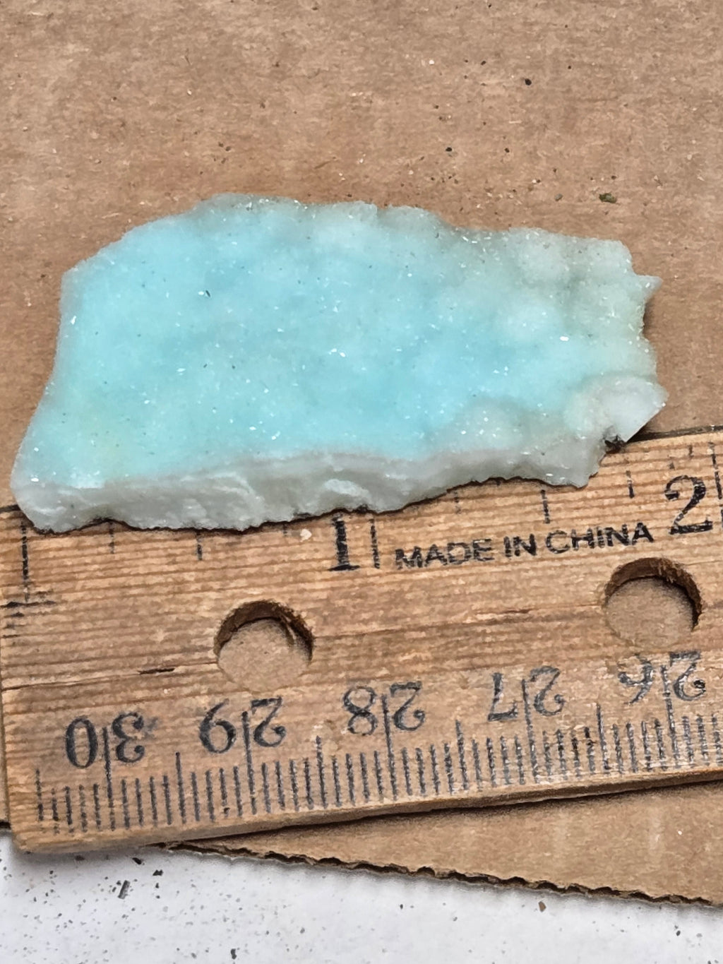 Blue Aragonite specimen