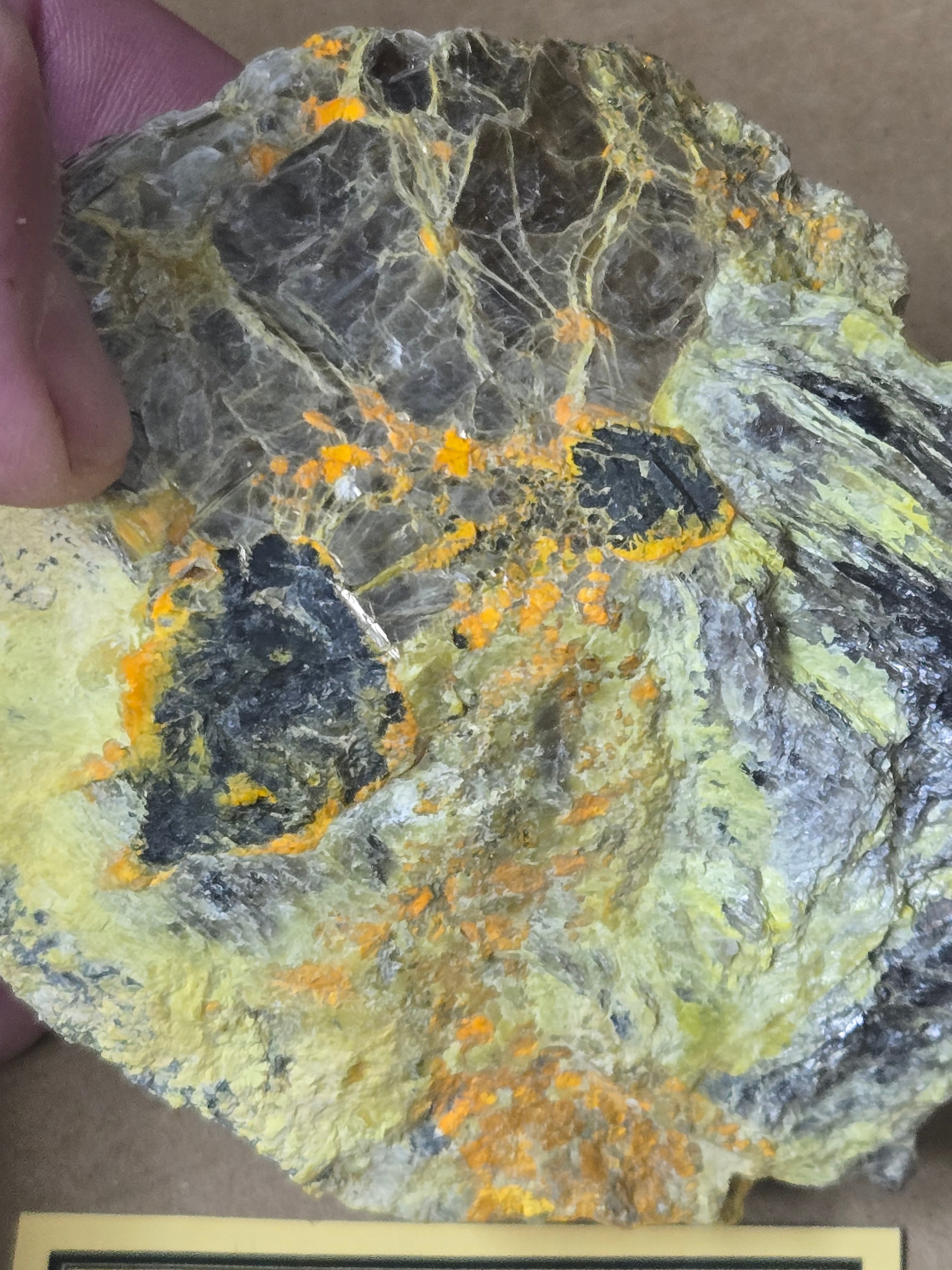 Autunite gummite uraninite specimen