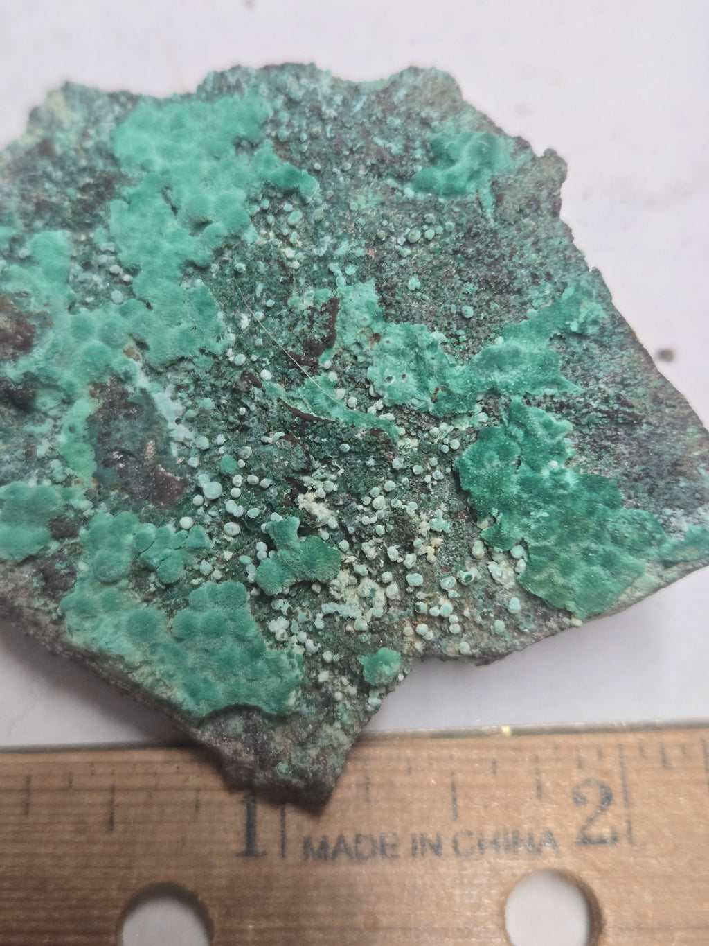 Rosasite with Malachite