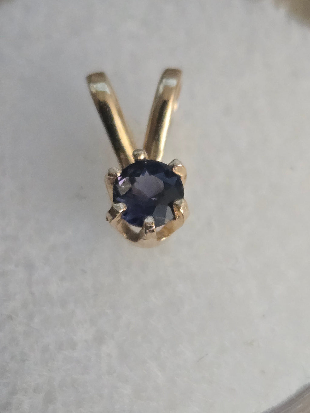 Round Cut Purple Sapphirine Pendant