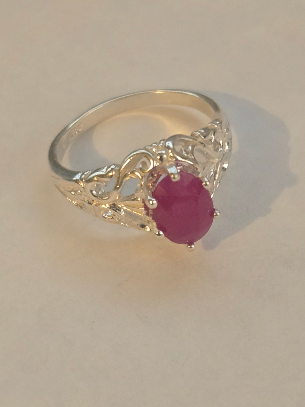 Ruby Filigree Ring