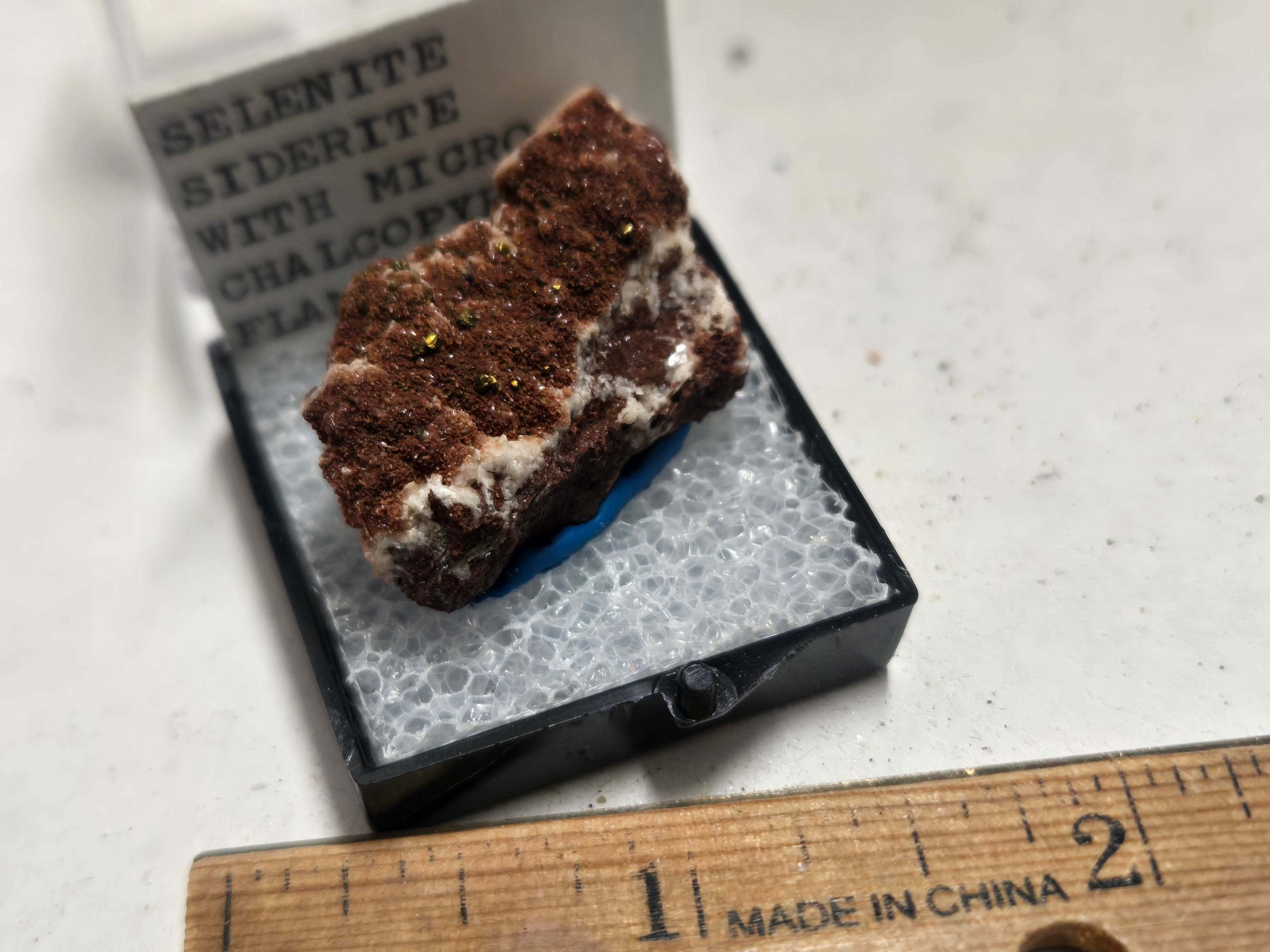 Selenite with siderite