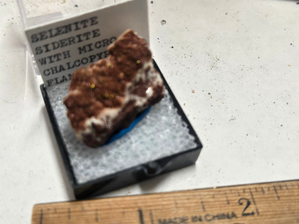 Selenite with siderite