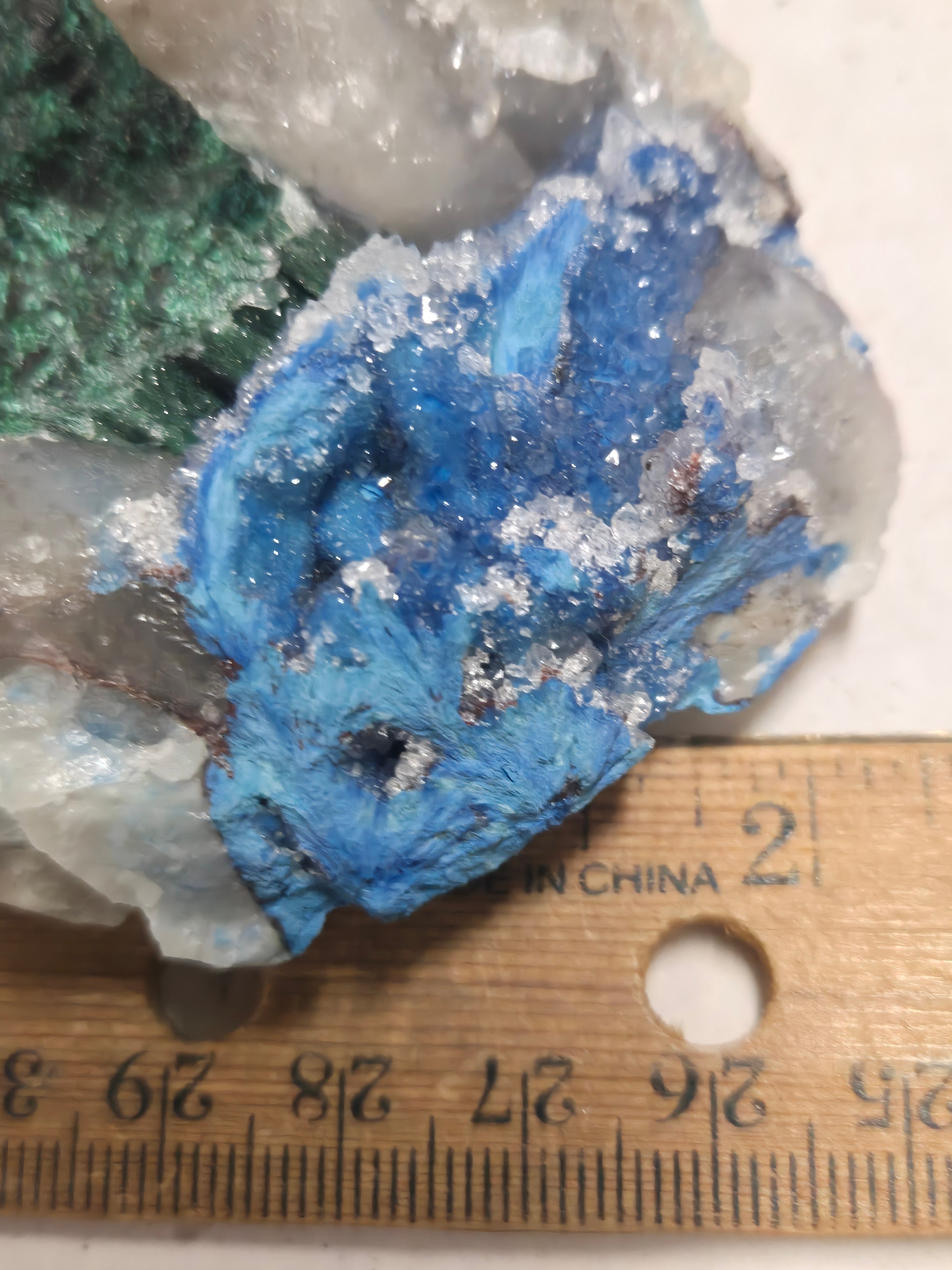Shattuckite w Malachite