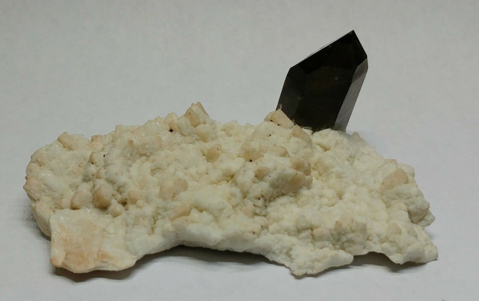 Smoky Quartz on Microcline specimen