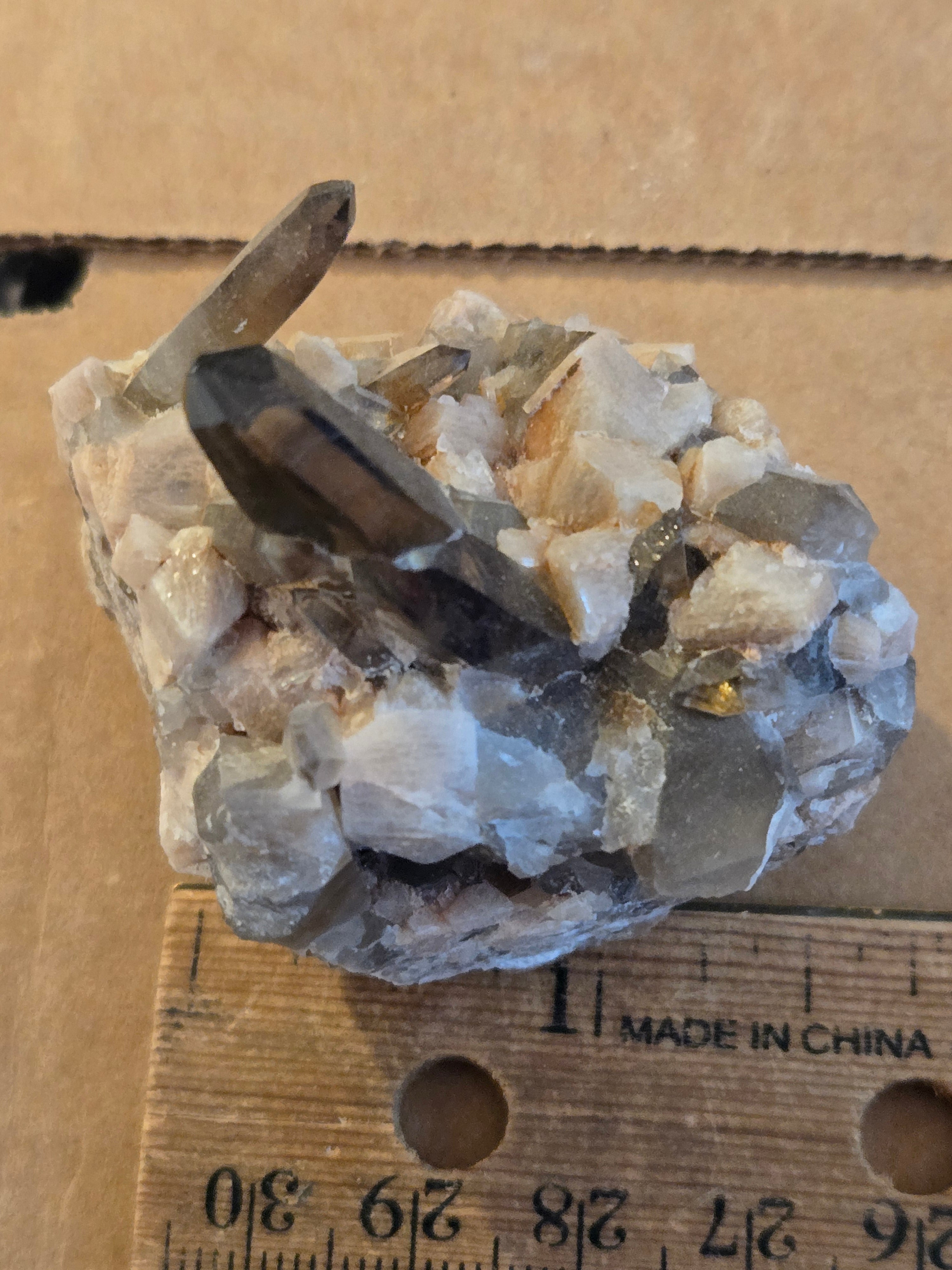 Smoky Quartz w microcline specimen