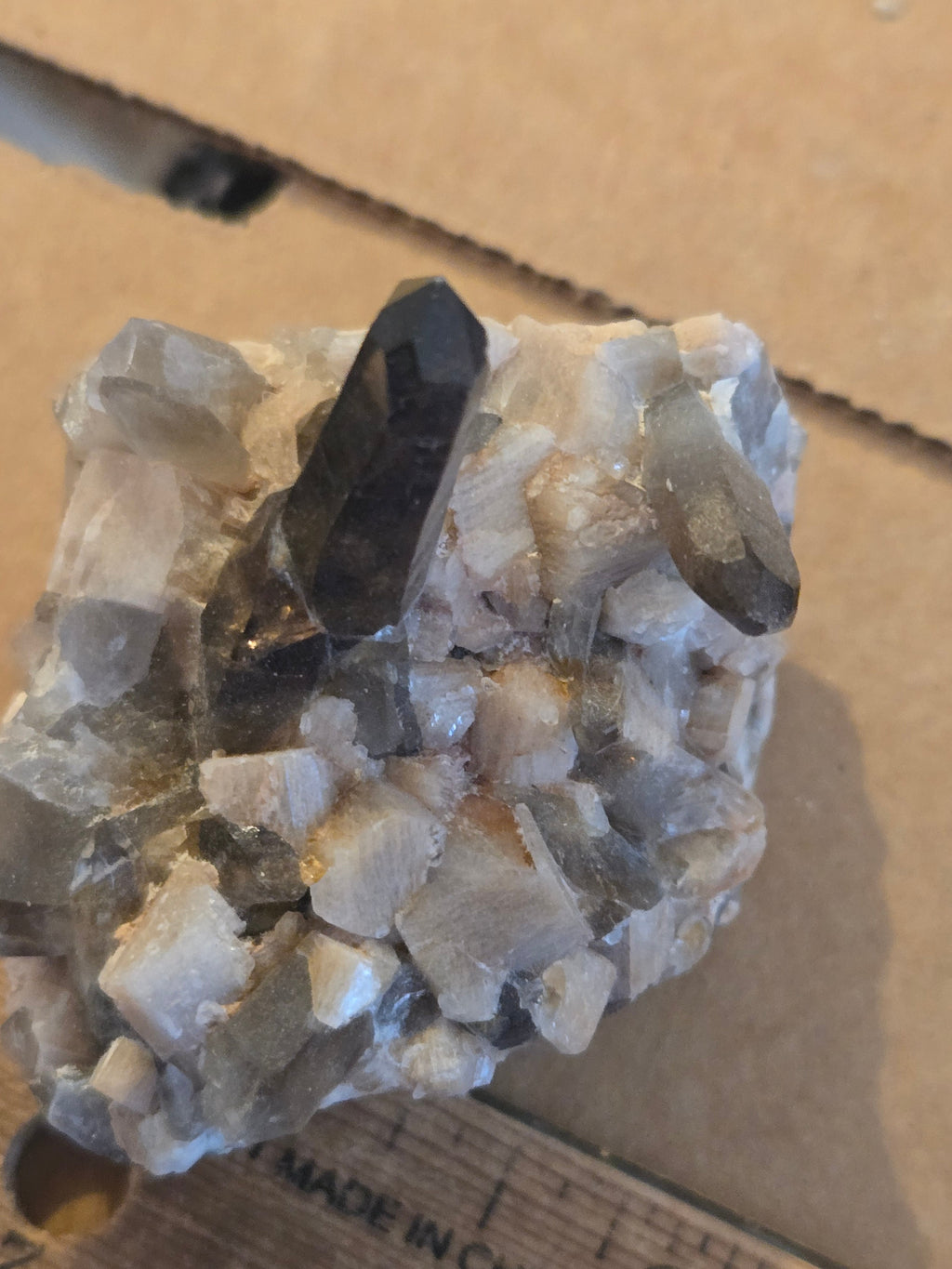 Smoky Quartz w microcline specimen