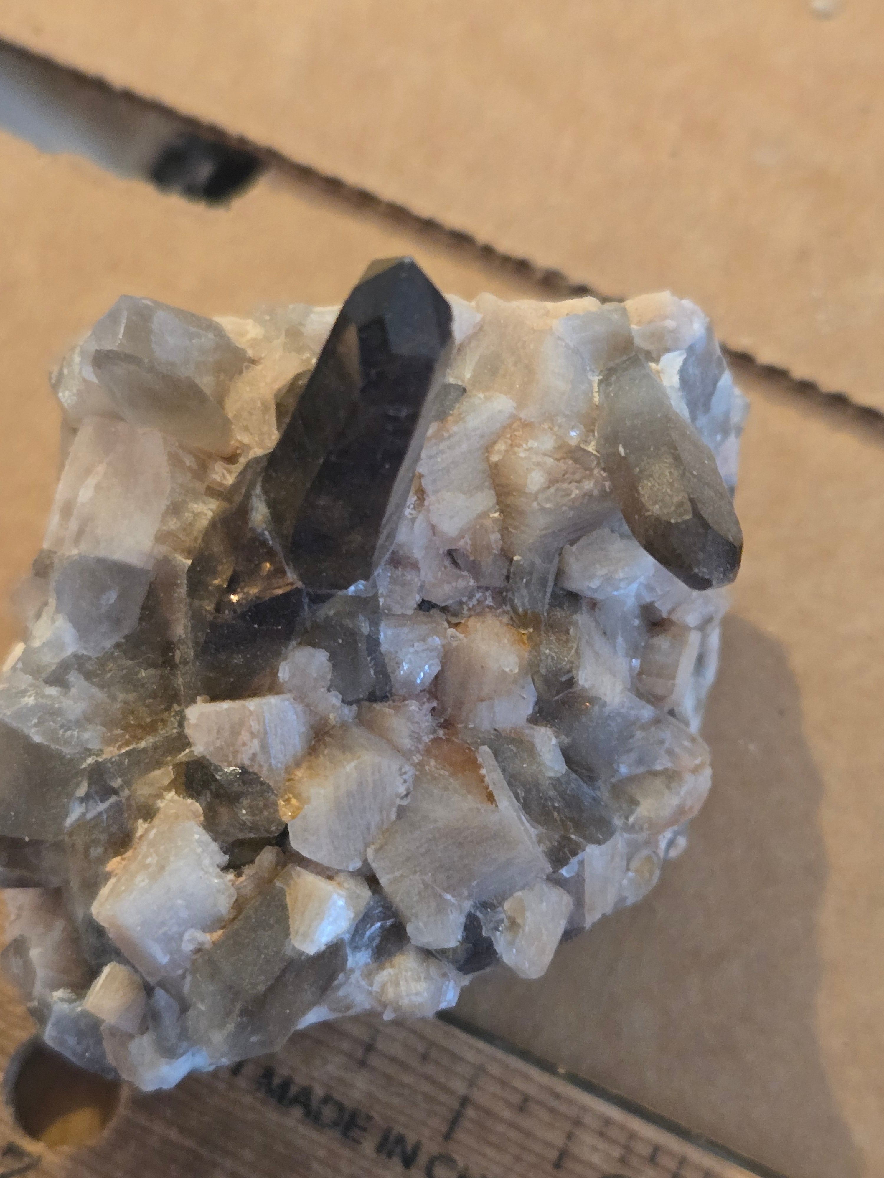 Smoky Quartz w microcline specimen