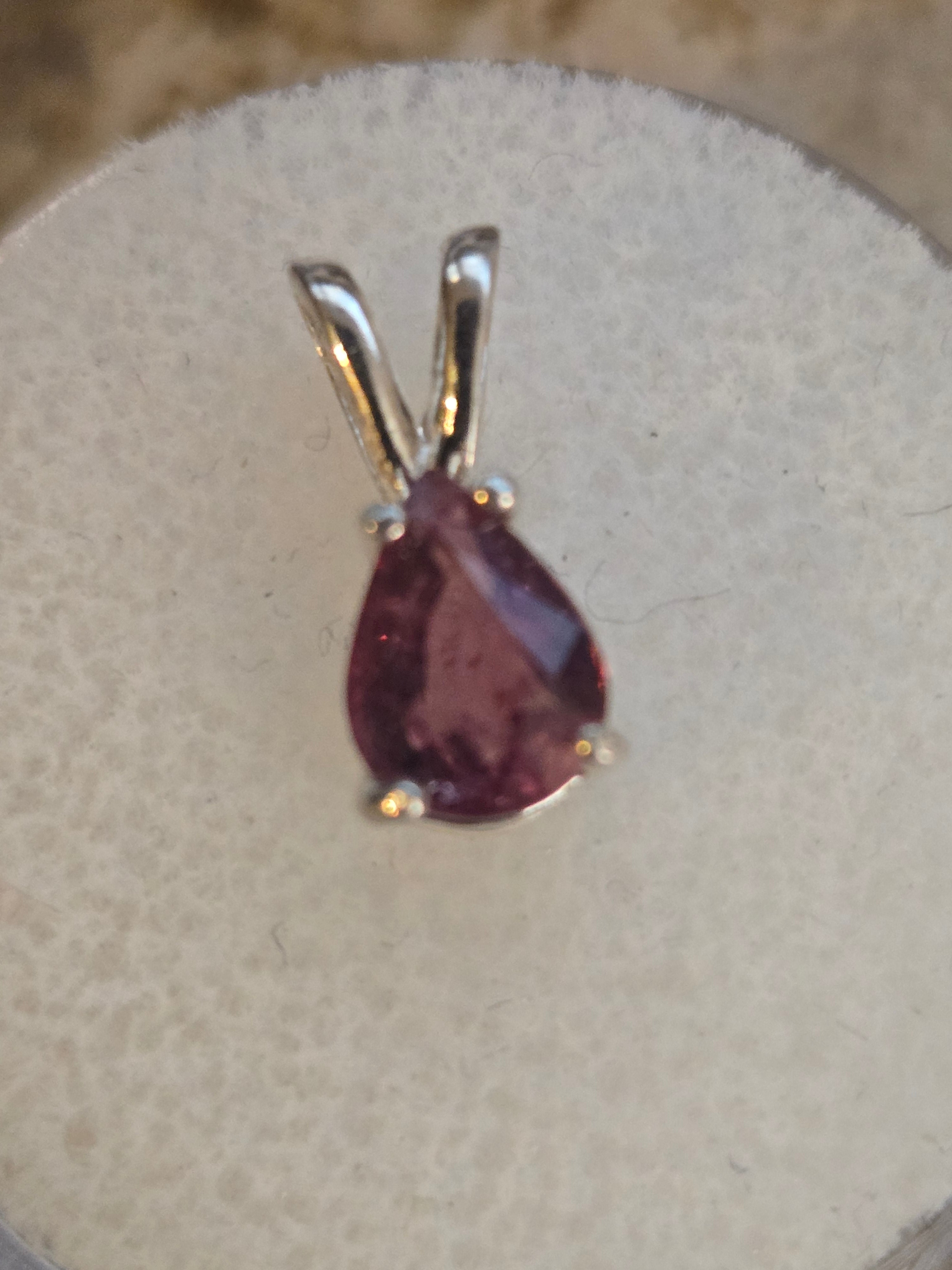 Songea Orange Padparadscha Sapphire Pear Pendant