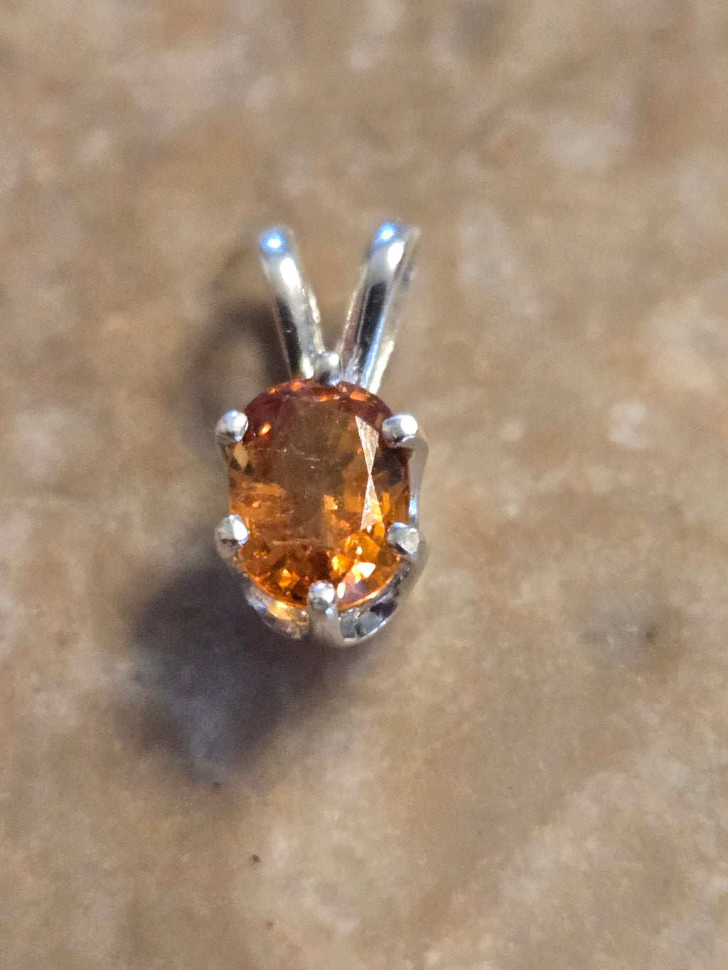 Spessartine garnet pendant