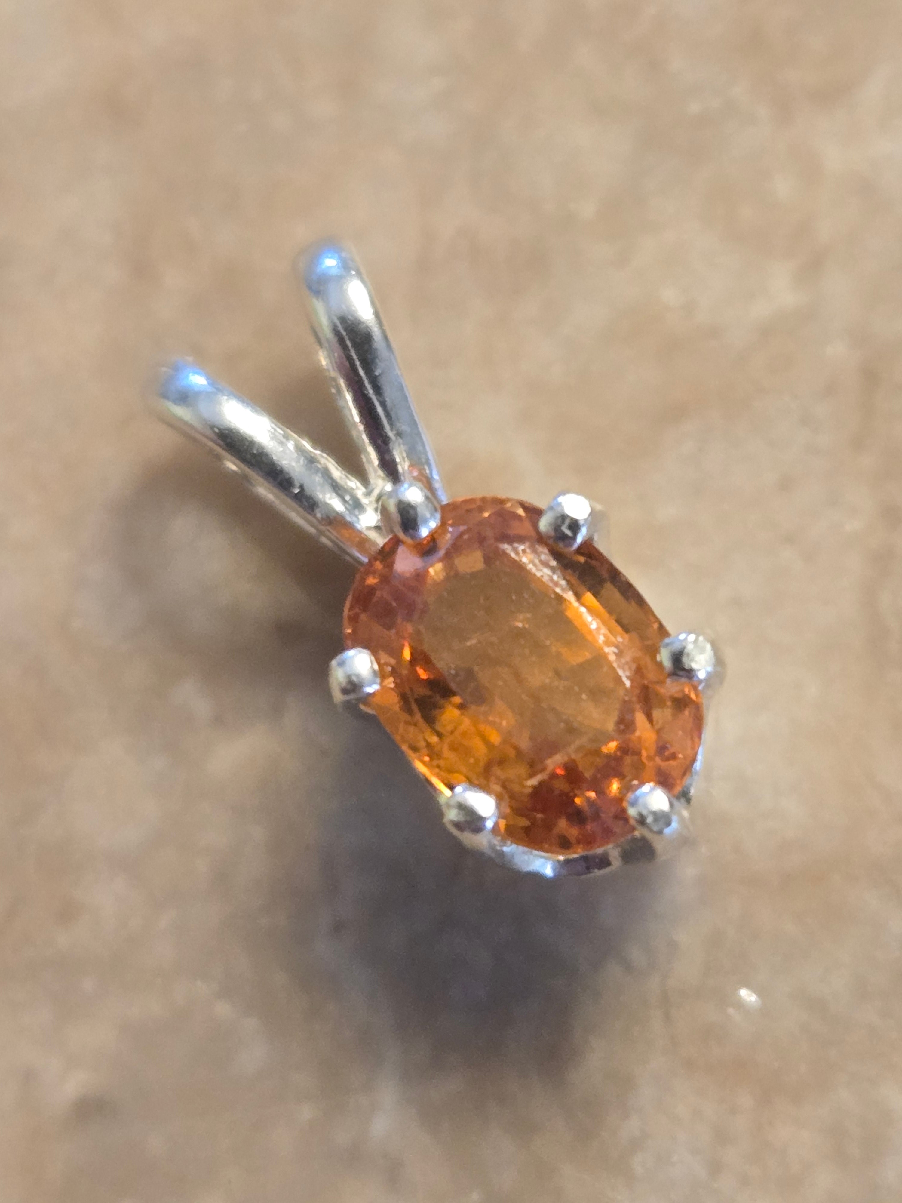 Spessartine garnet pendant