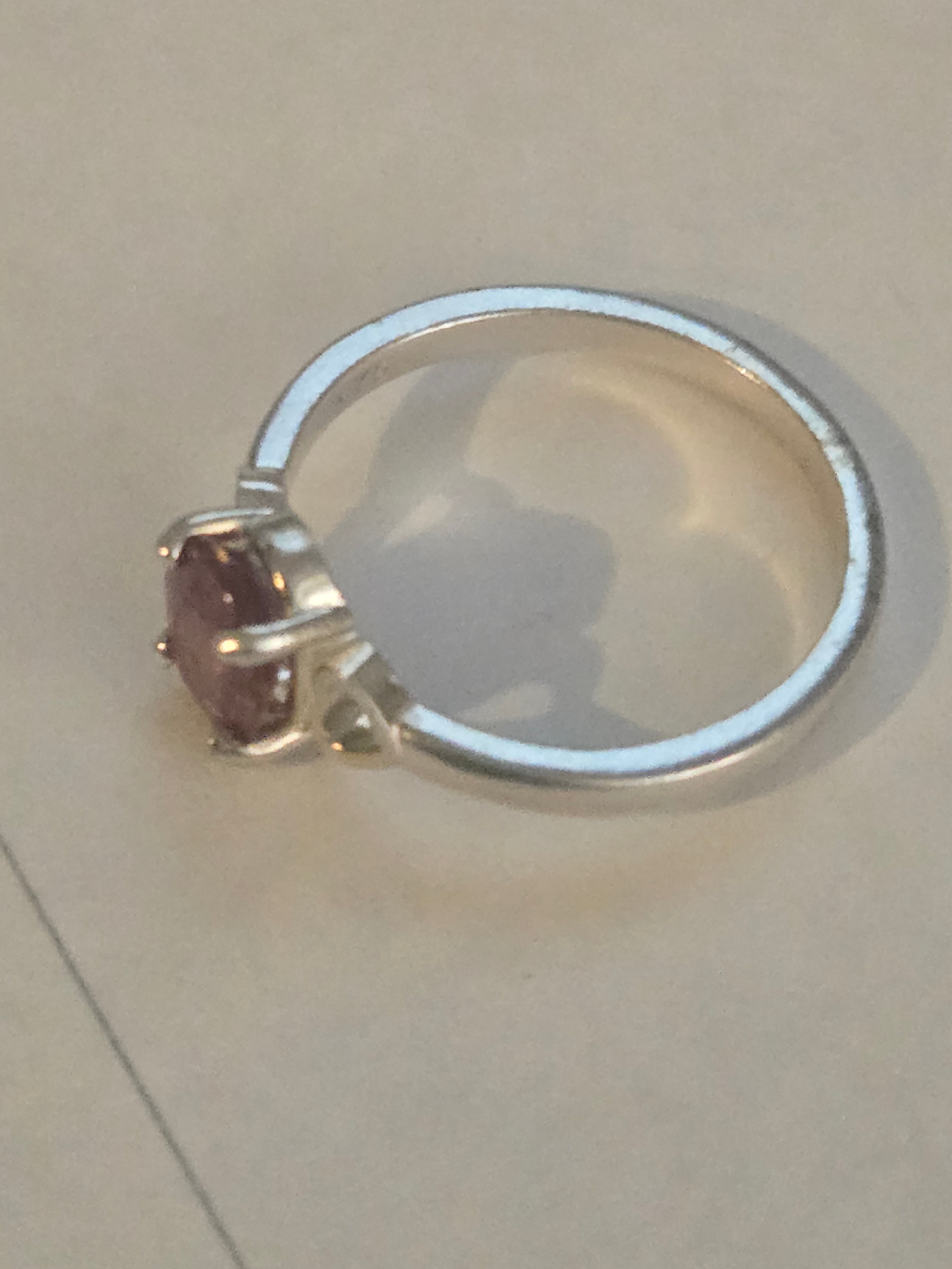 Spessartite Garnet Heart Ring
