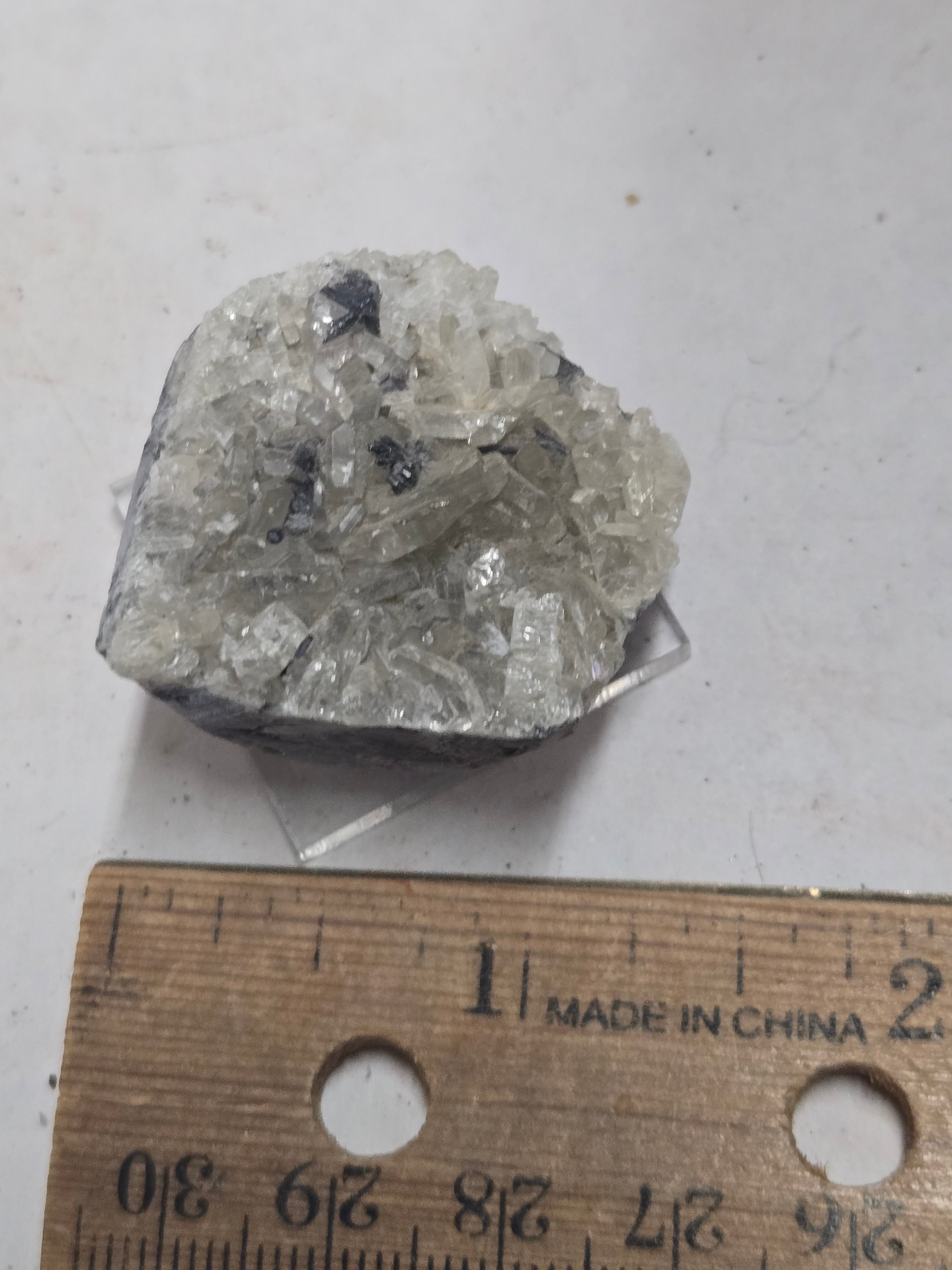 Stibnite on Barite