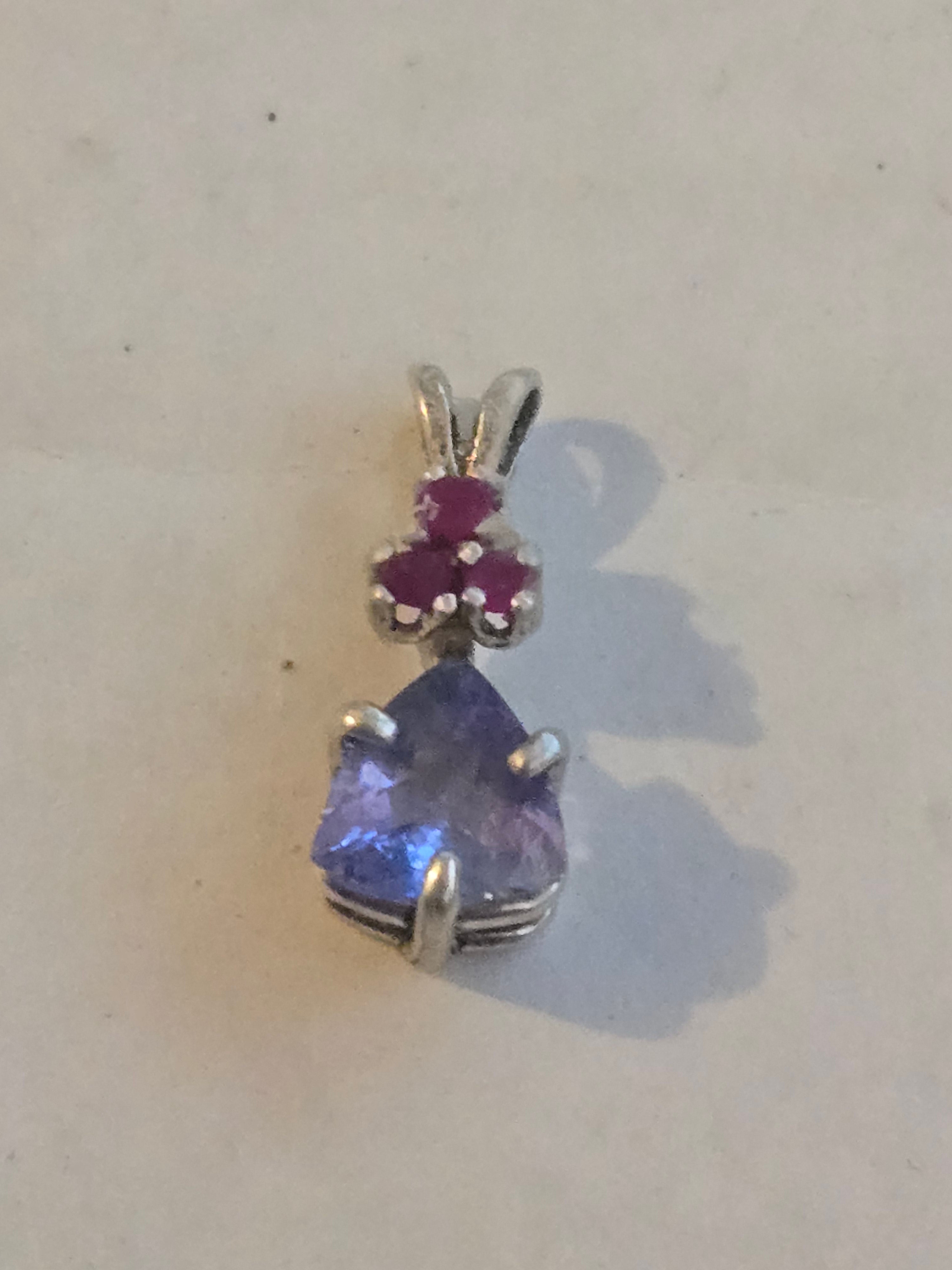Tanzanite with ruby accents