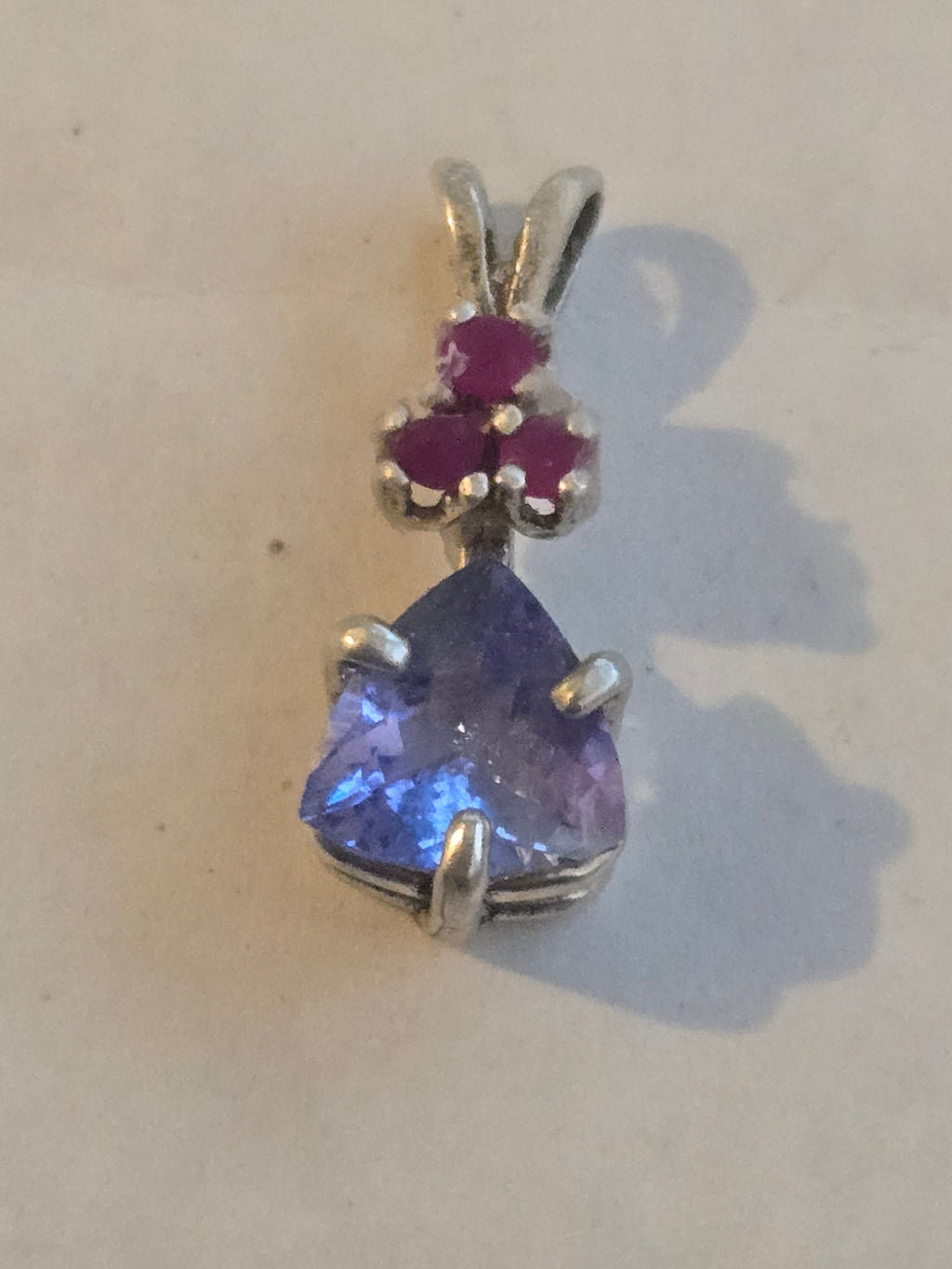 Tanzanite with ruby accents