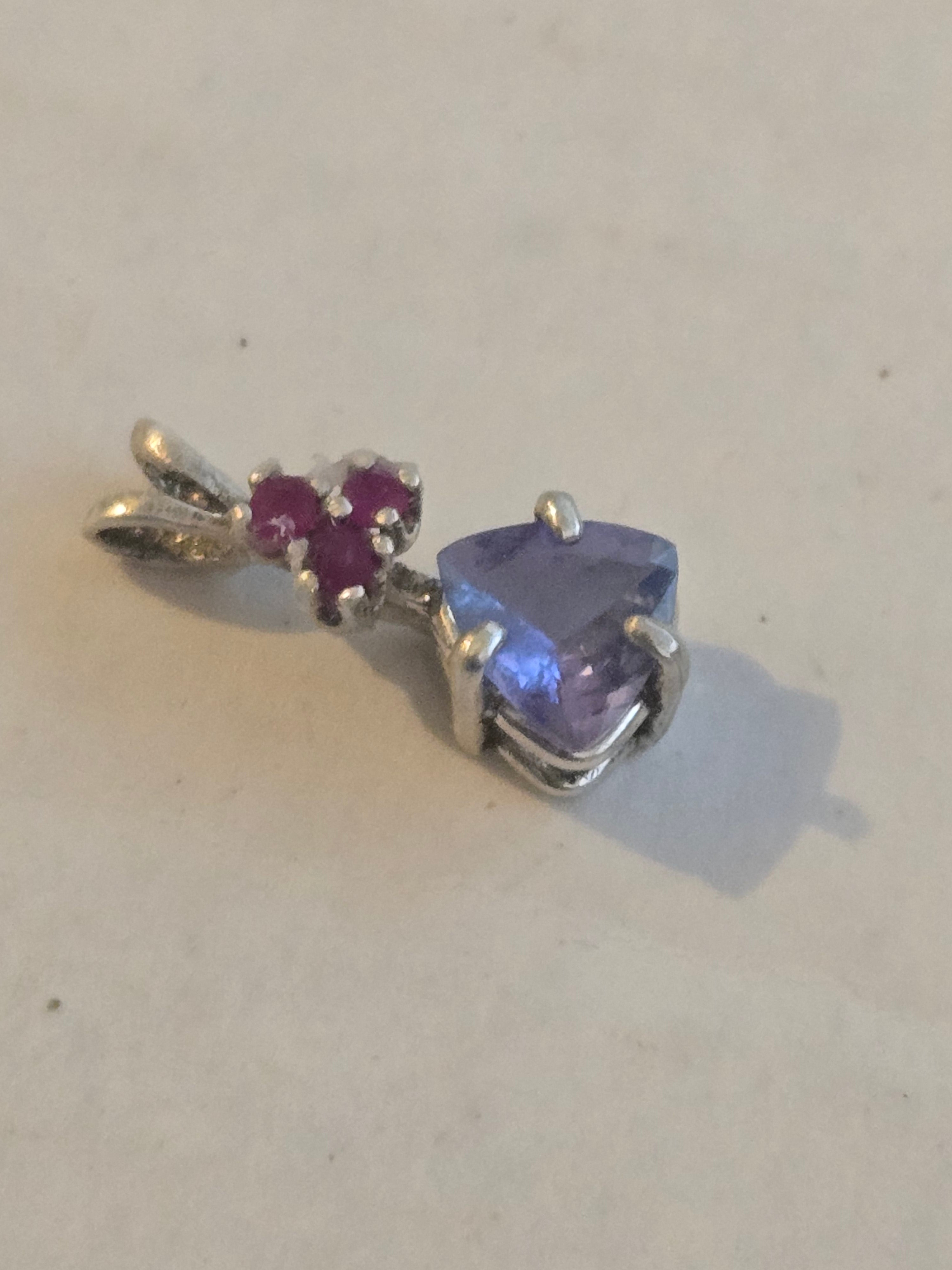 Tanzanite with ruby accents