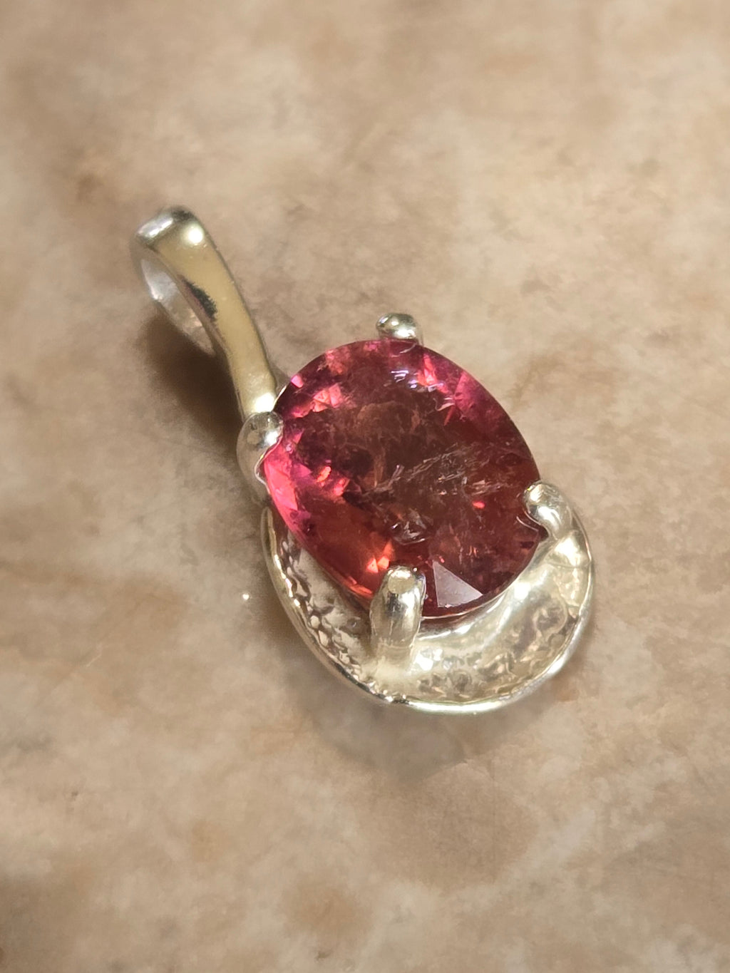 Tourmaline oval pendant